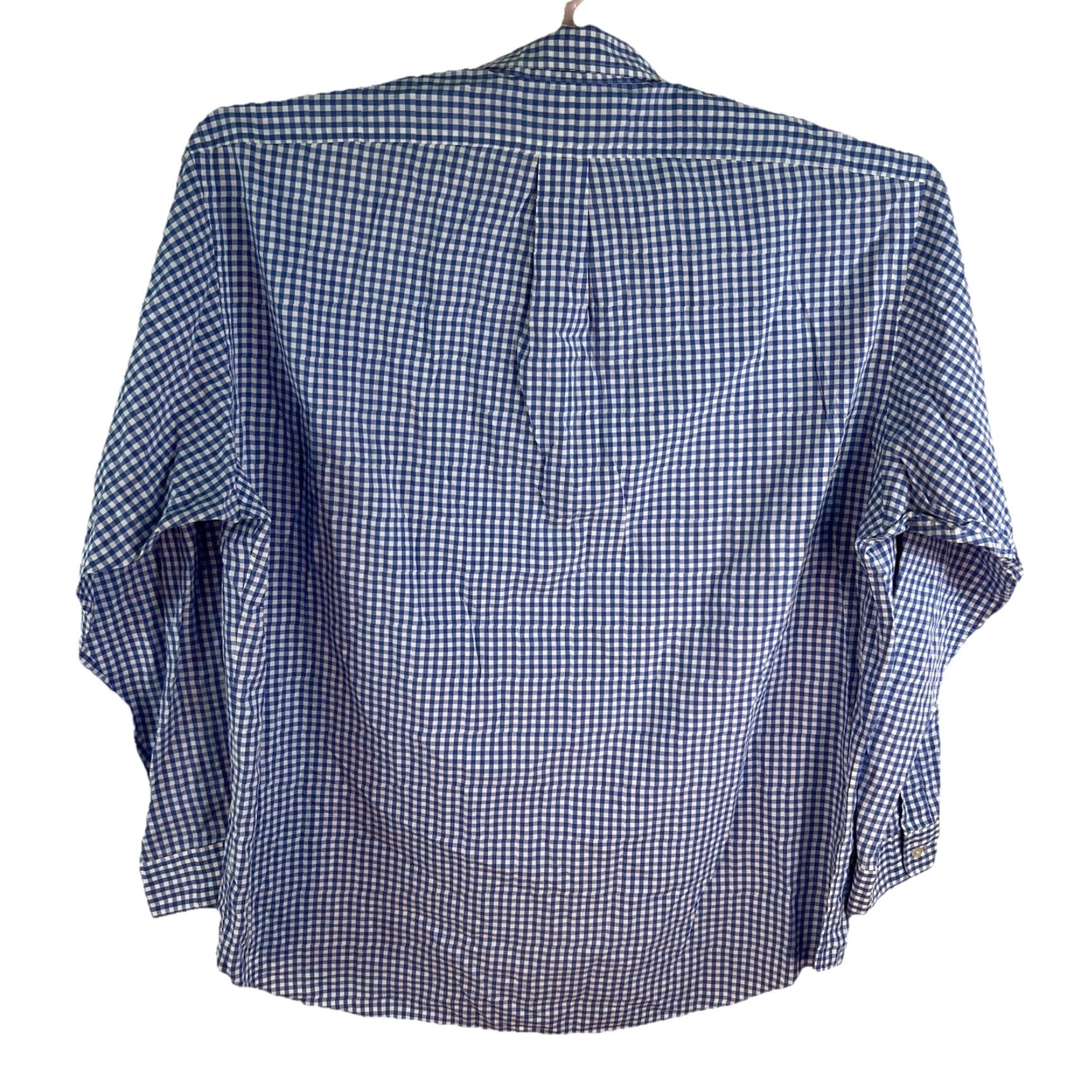 Ralph Lauren Ralph Lauren Golf Shirt Mens XL Blue Gingham Check Button-Down Tilden Size US XL / EU 56 / 4 - 2 Thumbnail