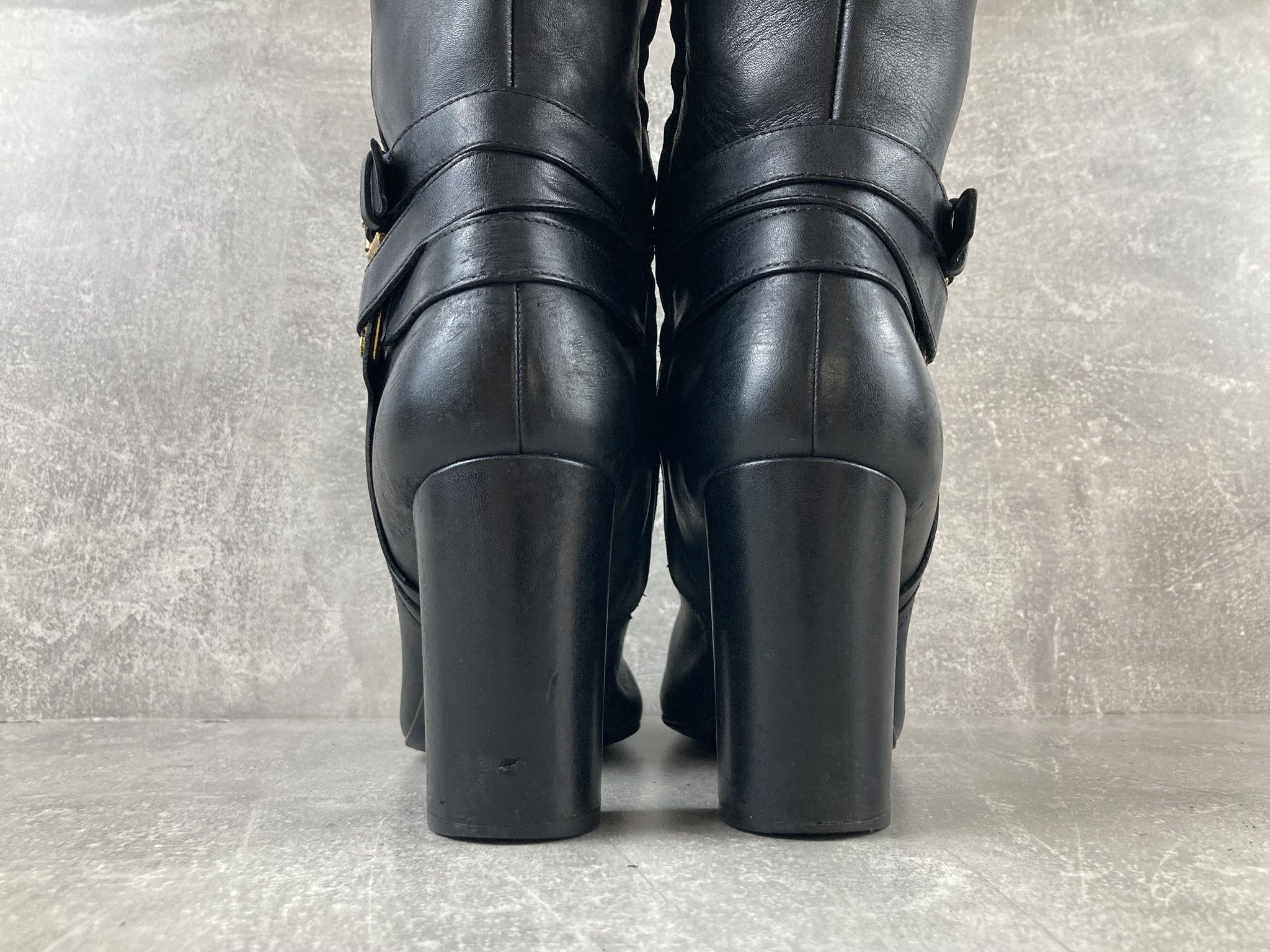 Lauren Ralph Lauren Lauren Ralph Lauren black leather hi avant garde heel boots Size US 9.5 / IT 39.5 - 7 Thumbnail