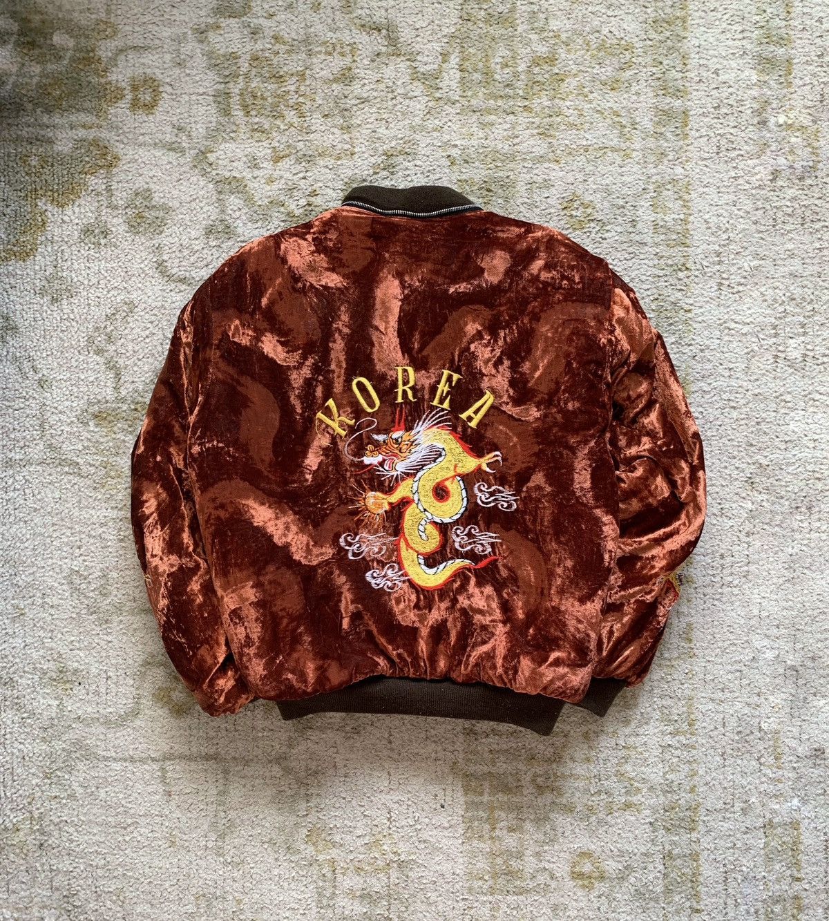 80’s Korean Souvenir Jacket vintage 80s Korean War souvenir jacket size medium. | Depop
