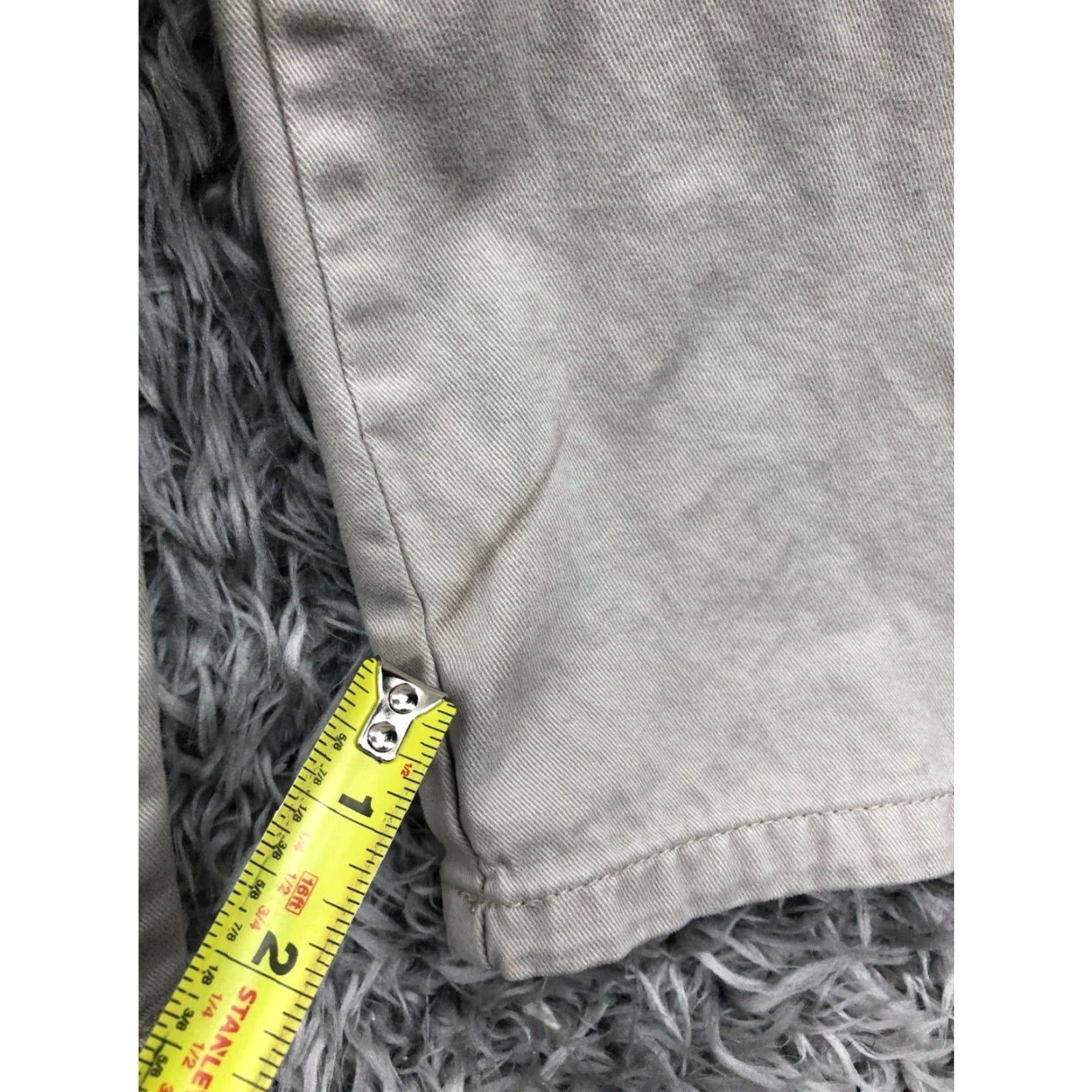 Wrangler Wrangler Originals Straight Carpenter Pants Mens 38x32 Beige Regular Straight 5-Pocket Zip Front Button Zipper logo Denim Knit? Size US 38 / EU 54 - 5 Thumbnail