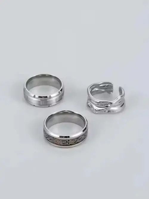Japanese Brand 3pcs Mens Ring set Size ONE SIZE - 2 Thumbnail