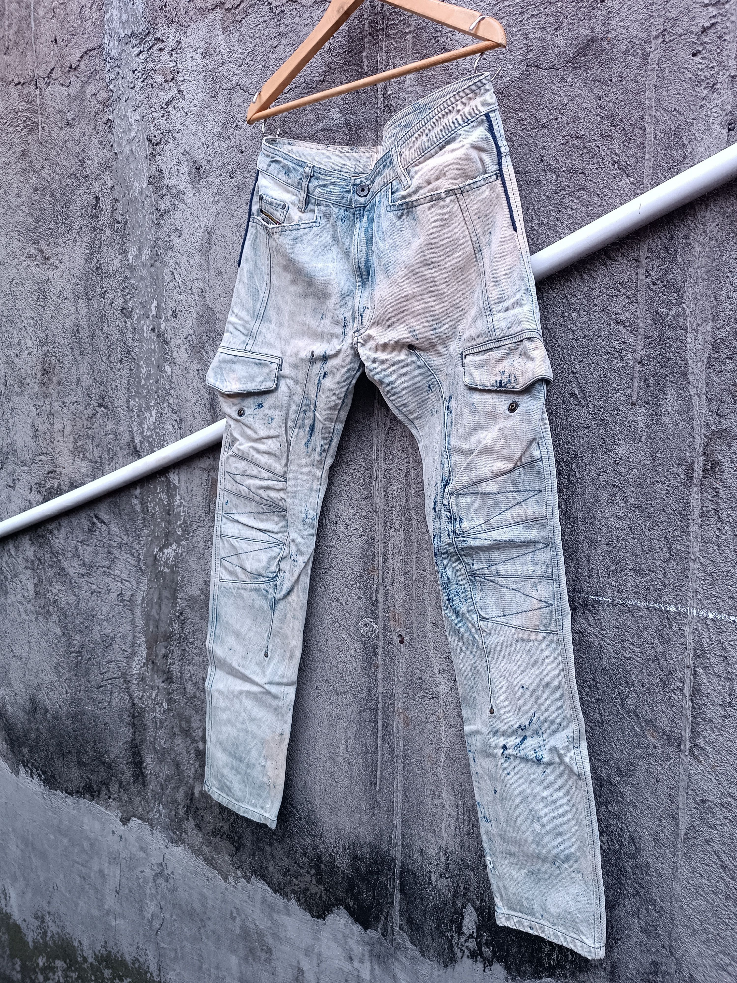 Diesel Vintage Diesel Acid Wash Biker Slim Fit jeans Size US 30 / EU 46 - 2 Thumbnail