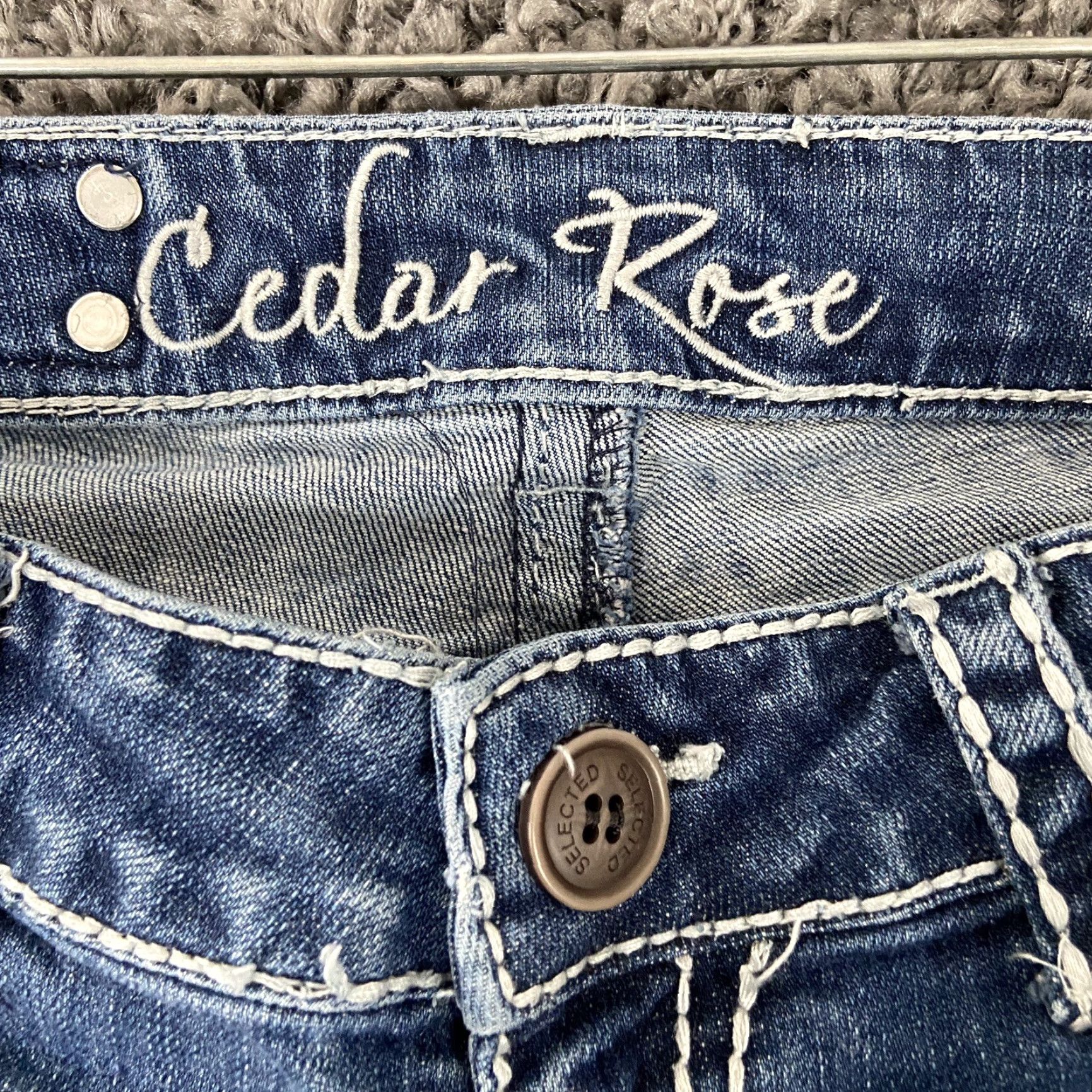 Vintage CEDAR ROSE Studded Straight Jeans Women’s 30x29 Blue Cross Size 30" / US 8 / IT 44 - 5 Thumbnail