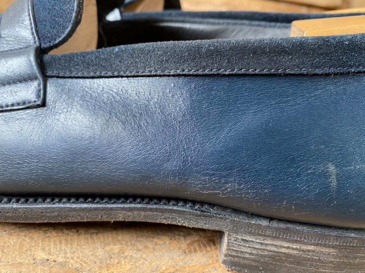 J.M. Weston J.M.Weston 180 blue suede penny loafers sz uk 9E US 10 Size US 9.5 / EU 42-43 - 7 Thumbnail