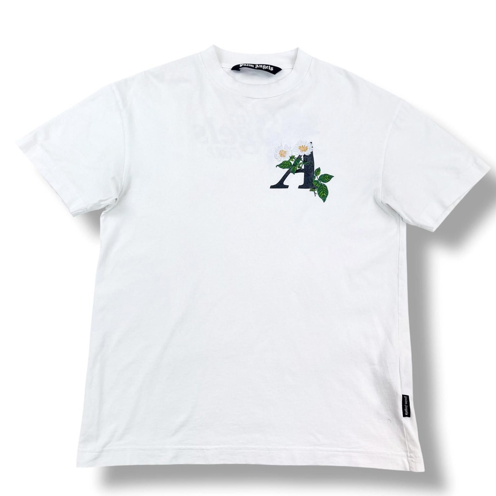 Palm Angels Palm Angels Corp Flower Embroidered White T Shirt Size US M / EU 48-50 / 2 - 3 Thumbnail