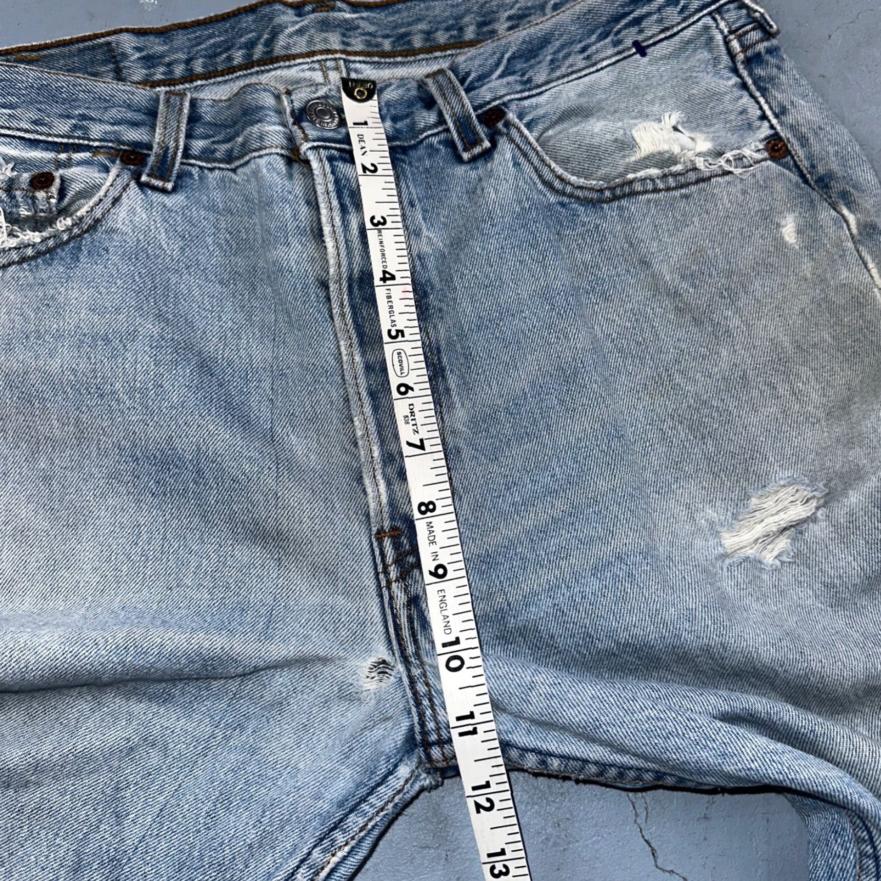 Levi's Vintage Levis 501 90s USA XX Straight Leg Jeans Blue Light Wash 34x34 Act 32x32 Size US 34 / EU 50 - 6 Thumbnail