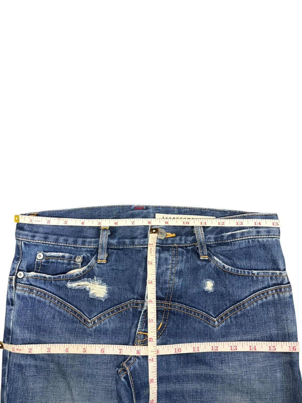 Sunao Kuwahara Vintage Sunao Kuwahara Multi Pocket Patch Distress Jeans Size 30" / US 8 / IT 44 - 6 Thumbnail
