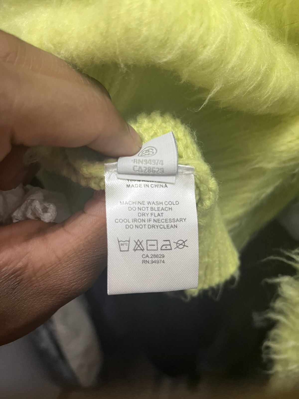 Designer × Stussy Stussy Lime Mohair Sweater Size US M / EU 48-50 / 2 - 5 Thumbnail