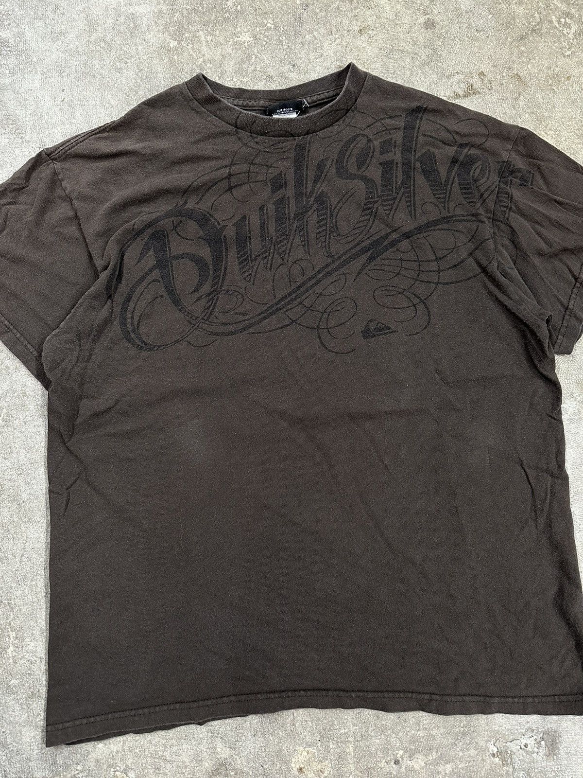 Quiksilver Crazy Y2K Quicksilver Tribal Grunge Skater Emo T-Shirt Size US L / EU 52-54 / 3 - 3 Thumbnail