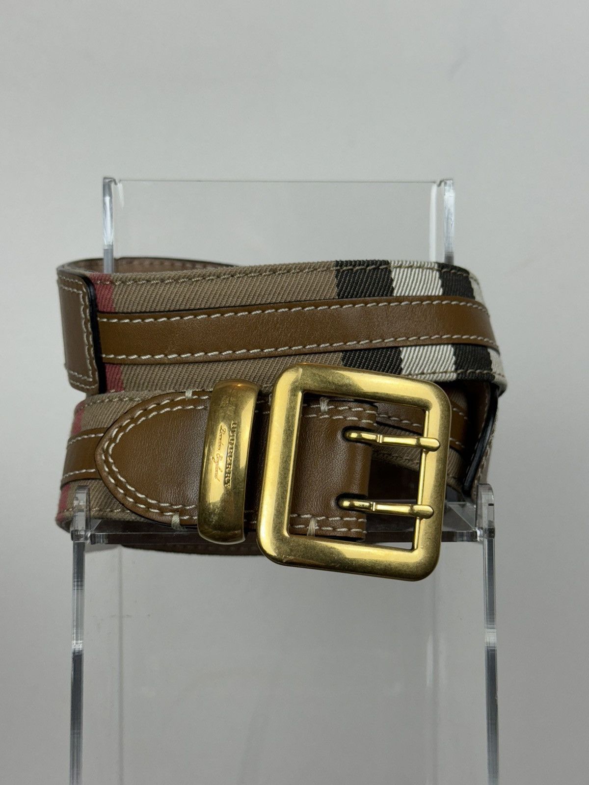 Burberry Leather belt Burberry y2k original luxury casual item Size ONE SIZE - 1 Thumbnail