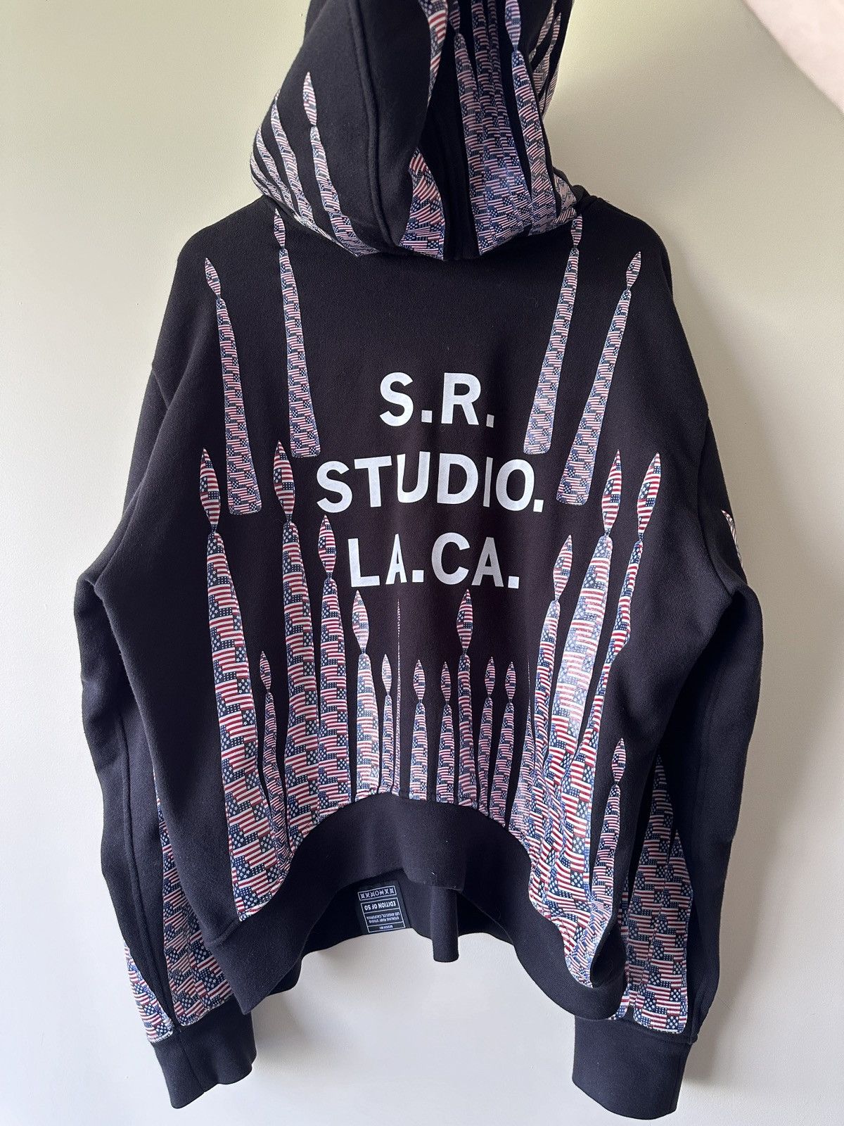Sterling Ruby S.R. STUDIO. LA. CA. Candles American Flag Hoodie Size US L / EU 52-54 / 3 - 3 Thumbnail