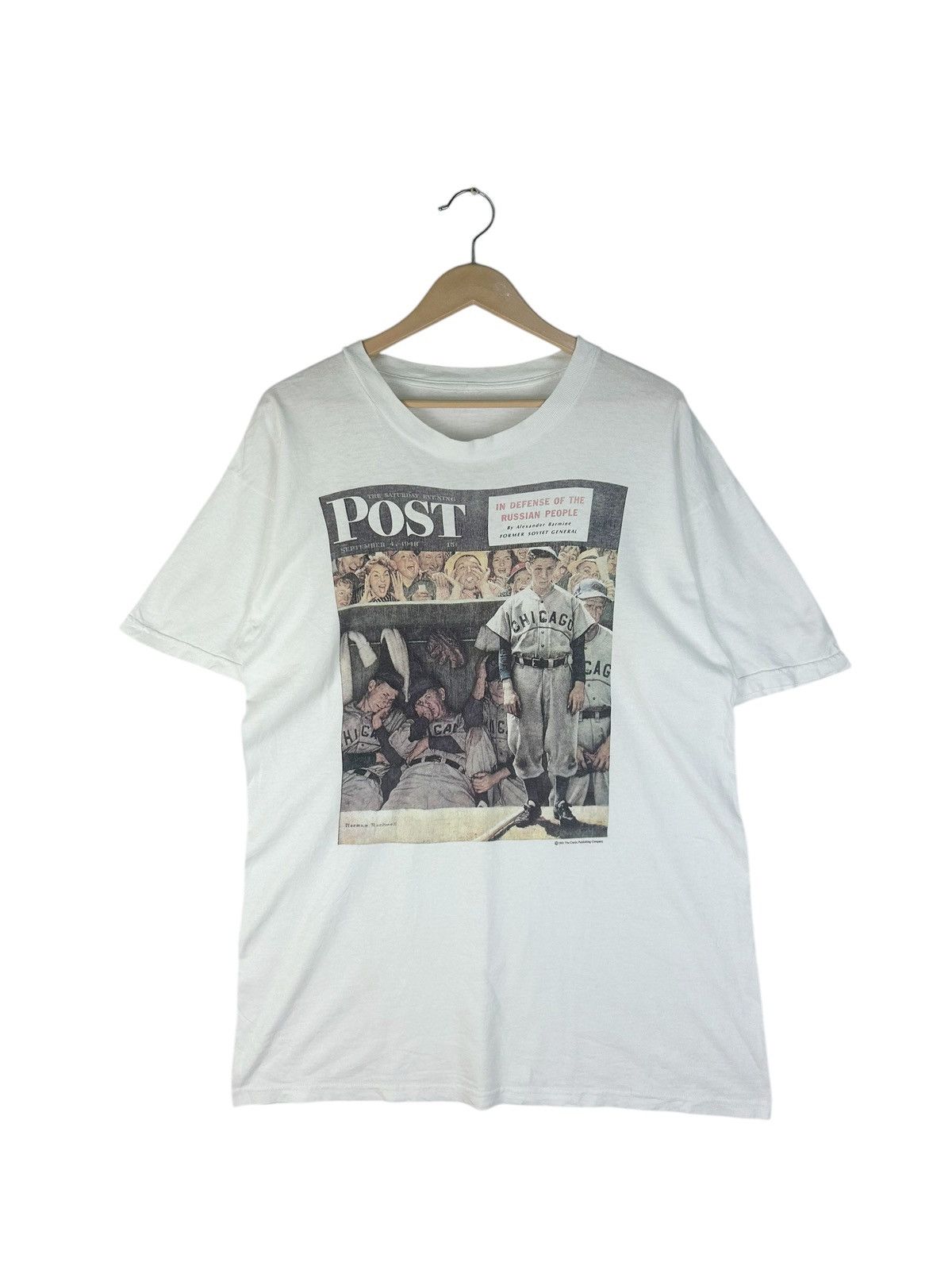 Vintage Vintage 1991 Norman Rockwell “Saturday Evening Post Size US L / EU 52-54 / 3 - 1 Thumbnail