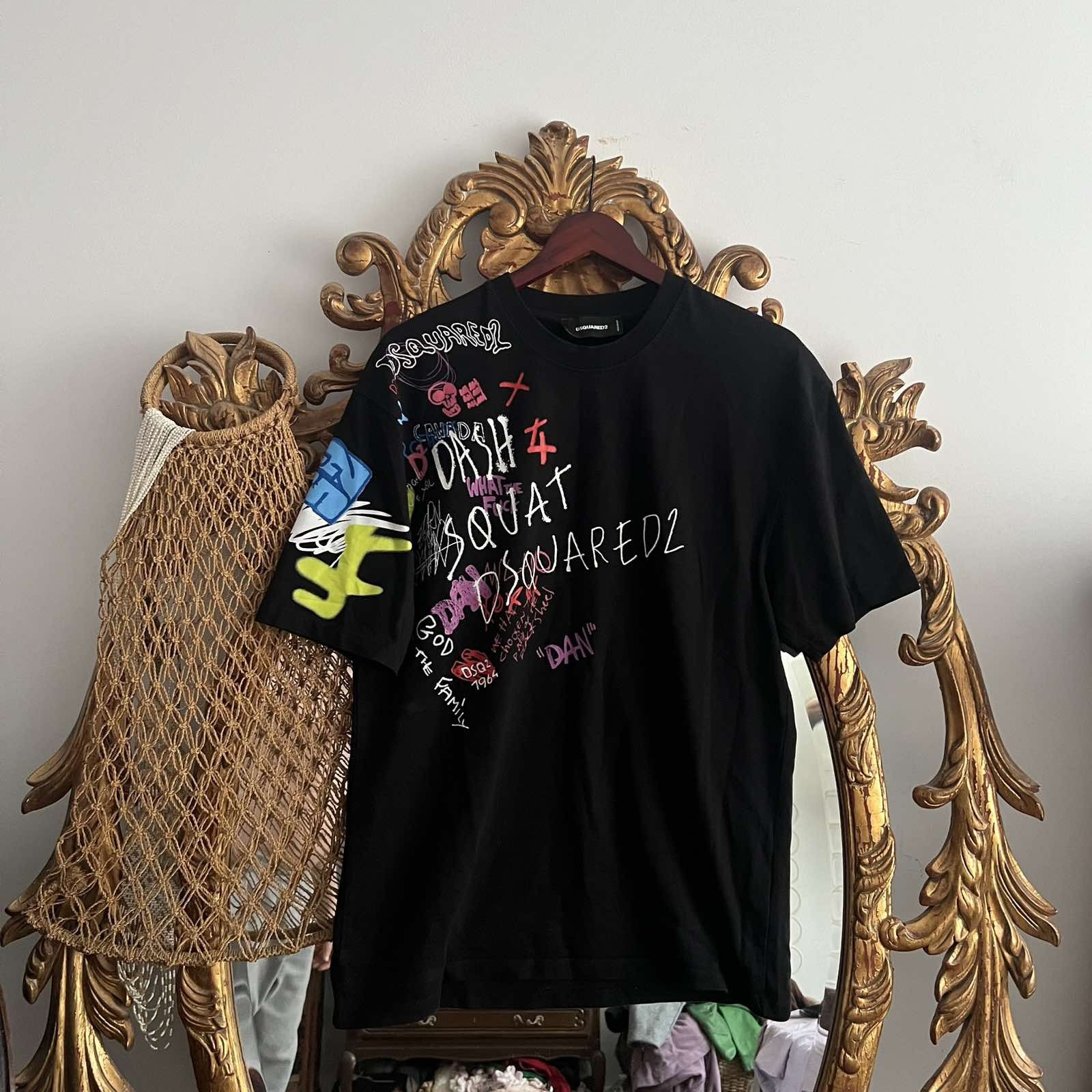 Dsquared2 Rare Dsquared2 Black T-shirt Sz M Size US M / EU 48-50 / 2 - 1 Thumbnail
