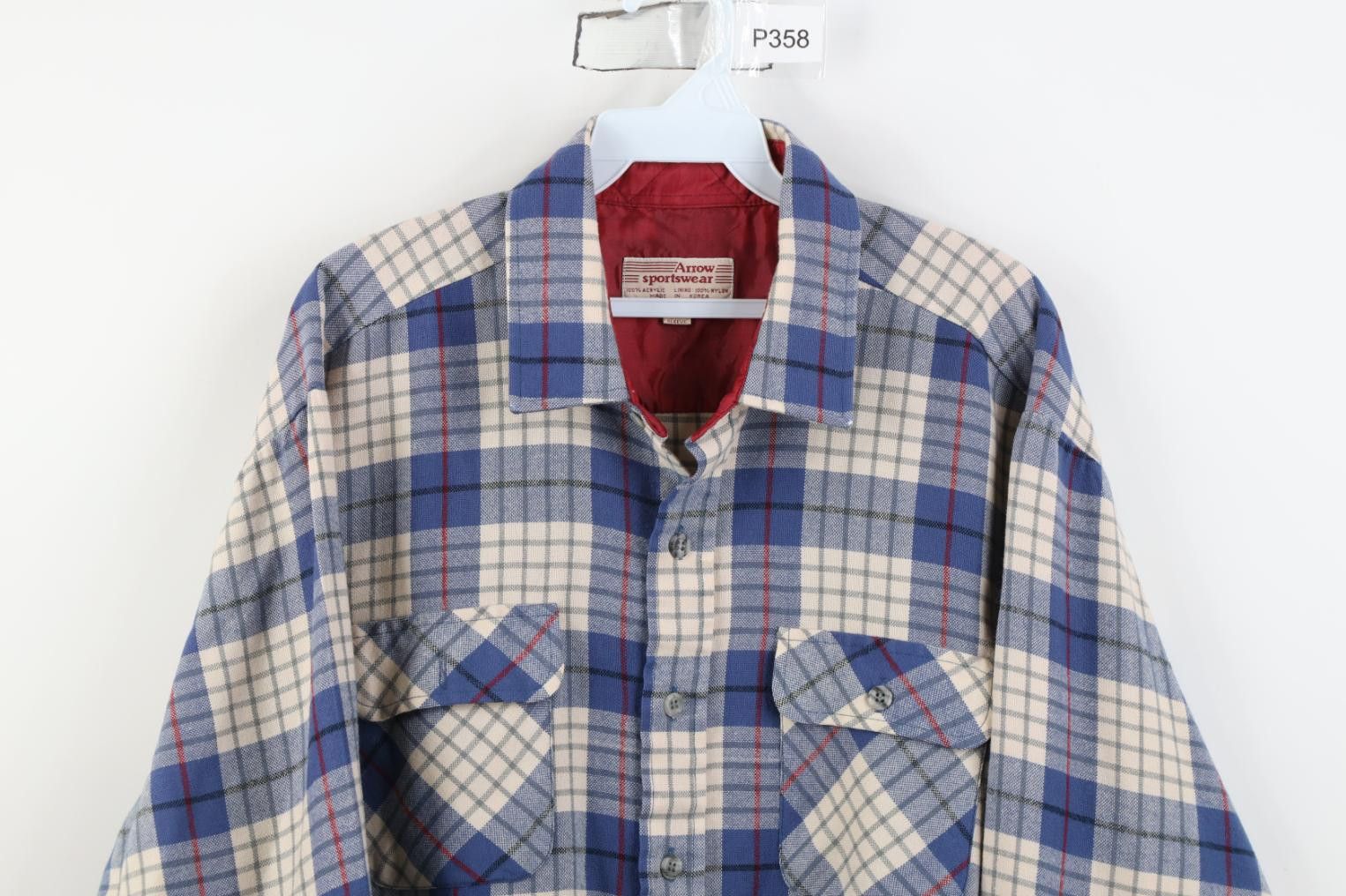 Vintage Vintage 70s 80s Streetwear Knit Board Collared Button Shirt Size US XL / EU 56 / 4 - 2 Thumbnail