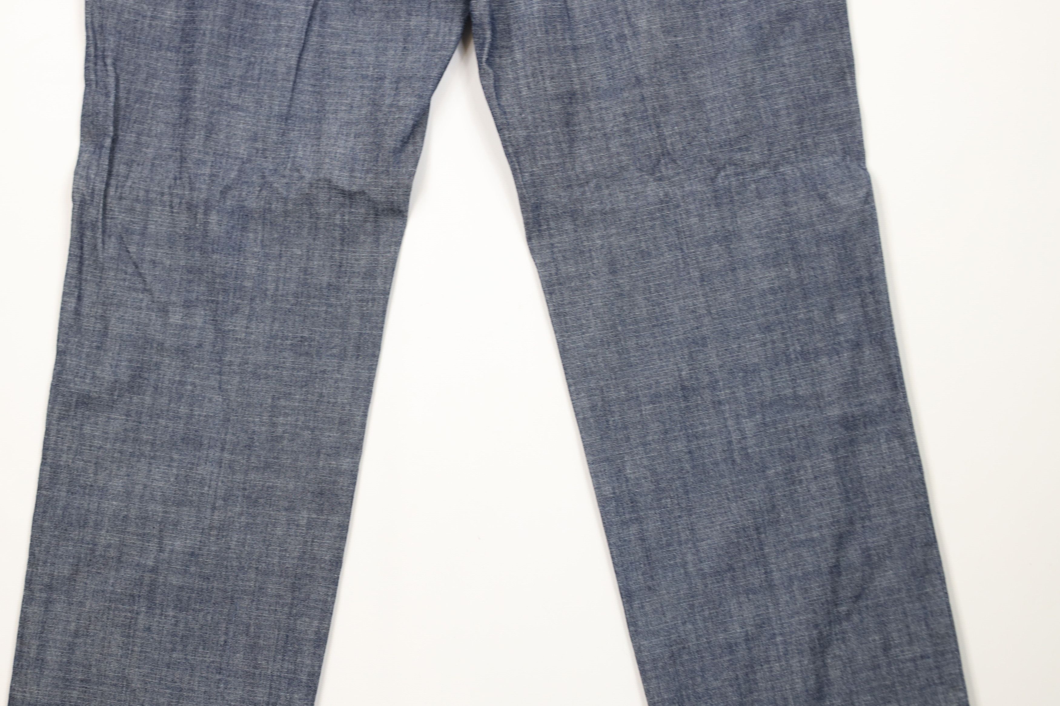 J.Crew J Crew Slim Fit Chambray Straight Leg Chino Pants Blue Size US 31 - 9 Thumbnail