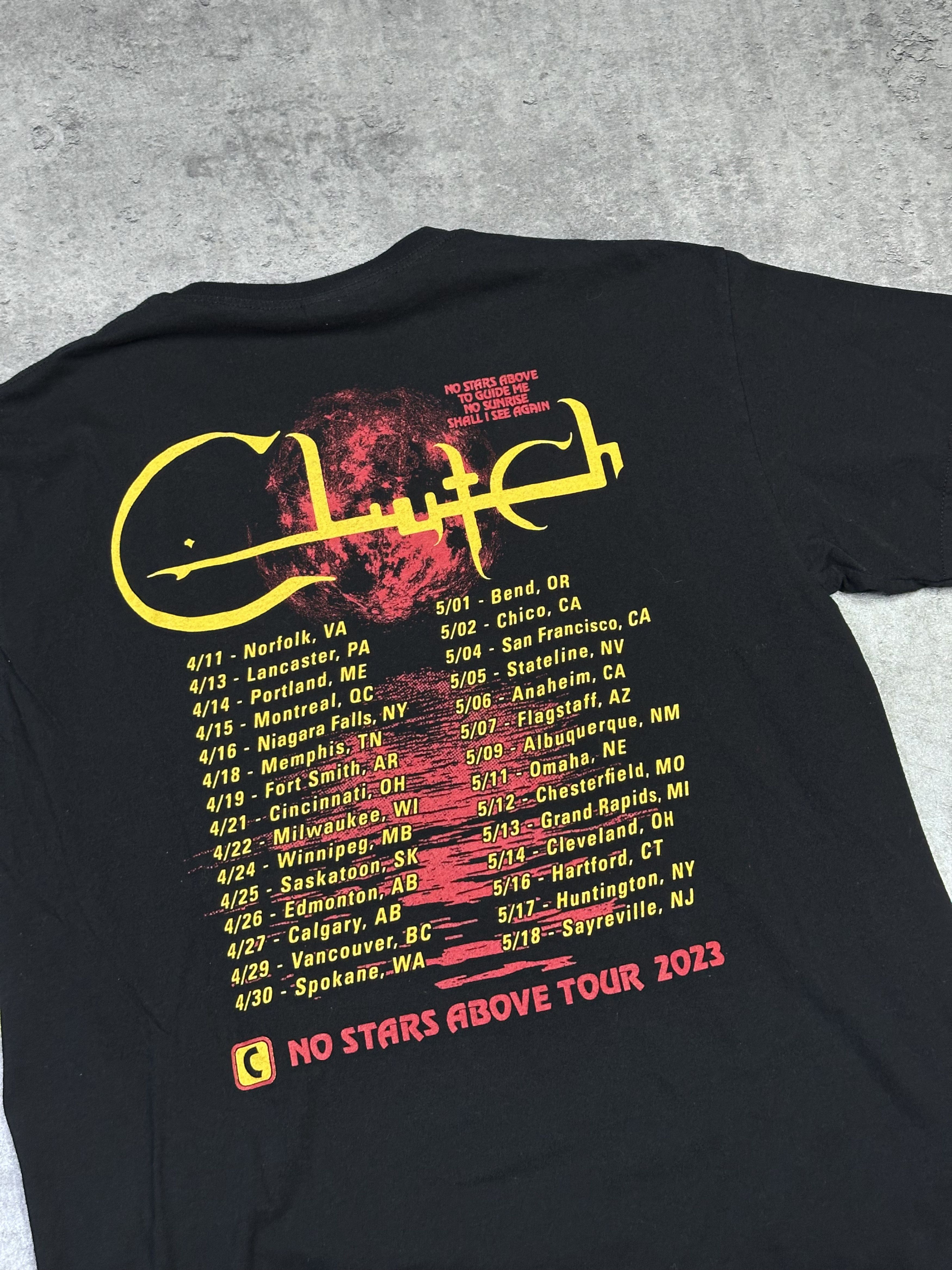 Band Tees Clutch no stars above tour black merch tshirt Size US L / EU 52-54 / 3 - 4 Thumbnail