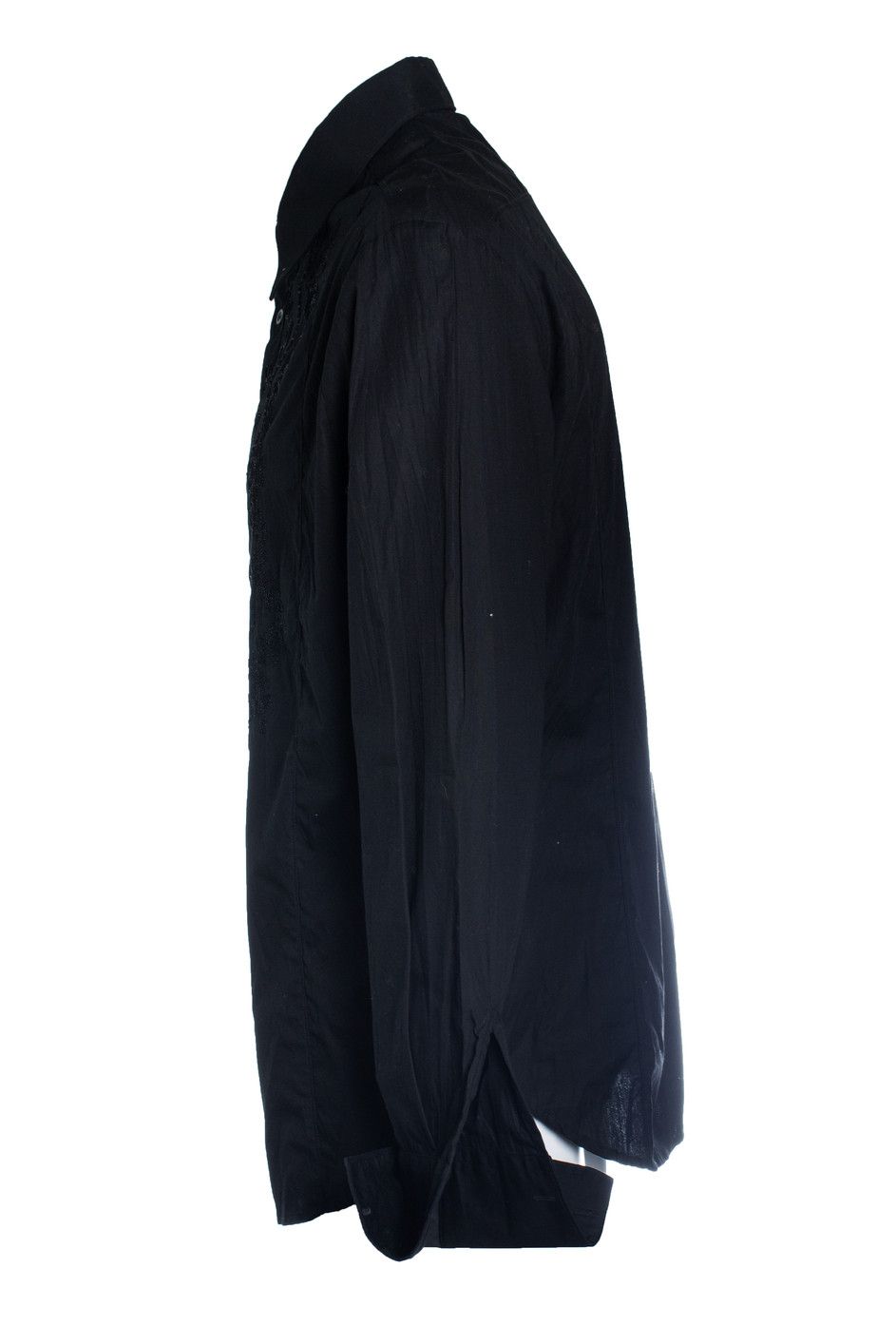 Ferre Ferre jeans, black French cuff embroidery shirt Size US XXL / EU 58 / 5 - 2 Thumbnail