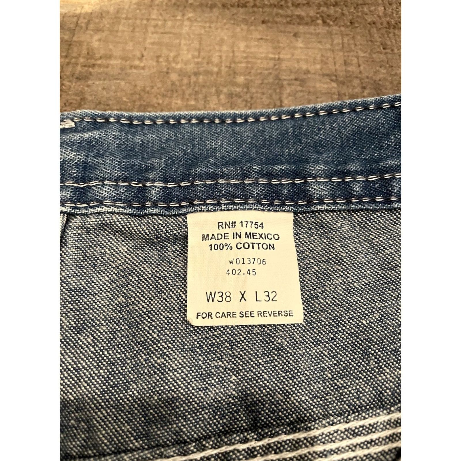 Vintage Key Jeans Jeans 38x32 Blue Denim Straight Leg Workwear Mens Big & Tall 38in Inseam 32in Cotton Blend Size US 38 / EU 54 - 7 Thumbnail