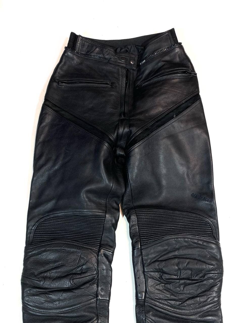 Leather Cafe Racer Vintage Moto Racing Leather Pants Size US 29 - 2 Thumbnail