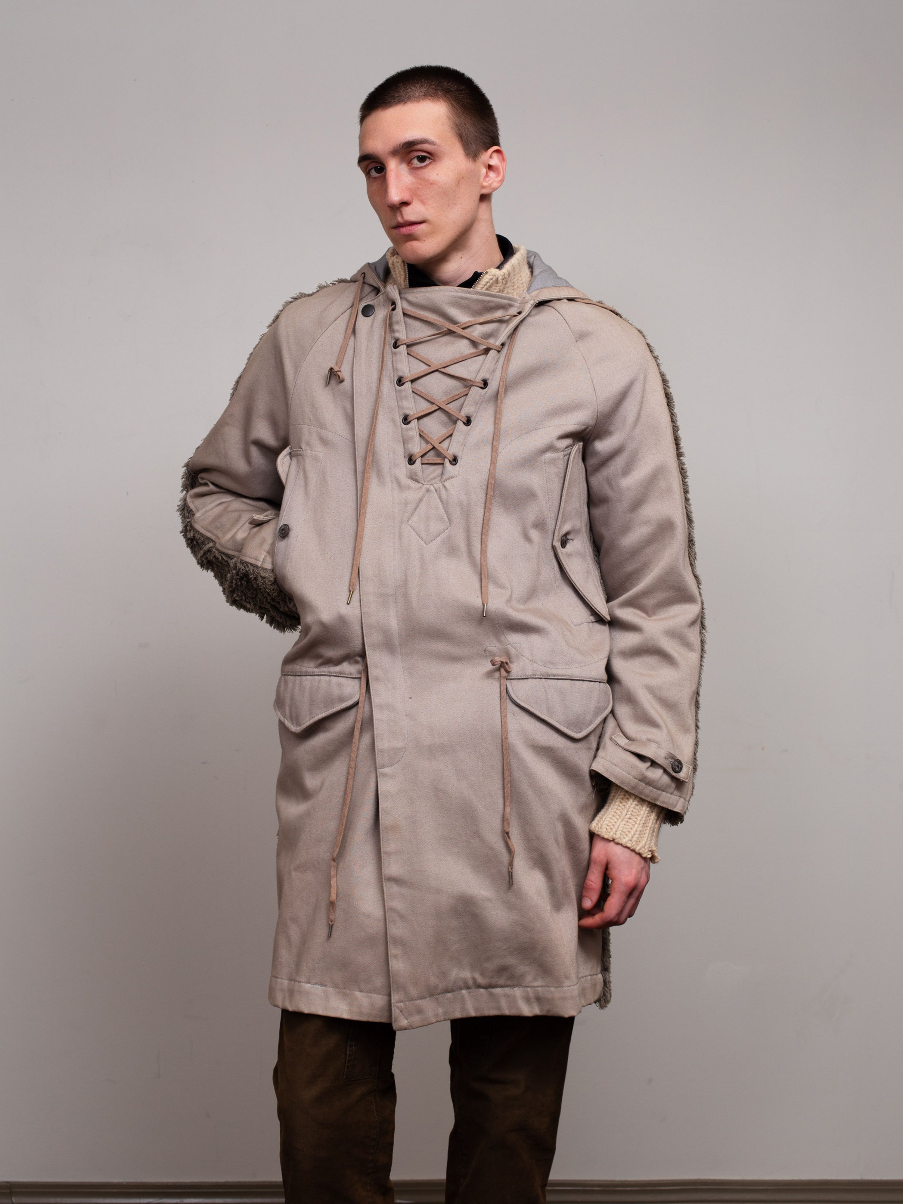 Maison MIHARA YASUHIRO Mihara Yasuhiro AW06 Runway Shaggy Hybrid Parka Size US S / EU 44-46 / 1 - 5 Thumbnail
