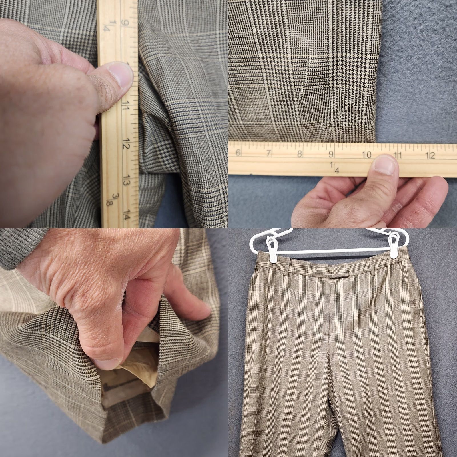 Brooks Brothers Brooks Brothers Wool Pants Womens 12 Grey Glen Plaid Business Office Career Chino Regular Womens Size 34" / US 12 / IT 48 - 8 Thumbnail