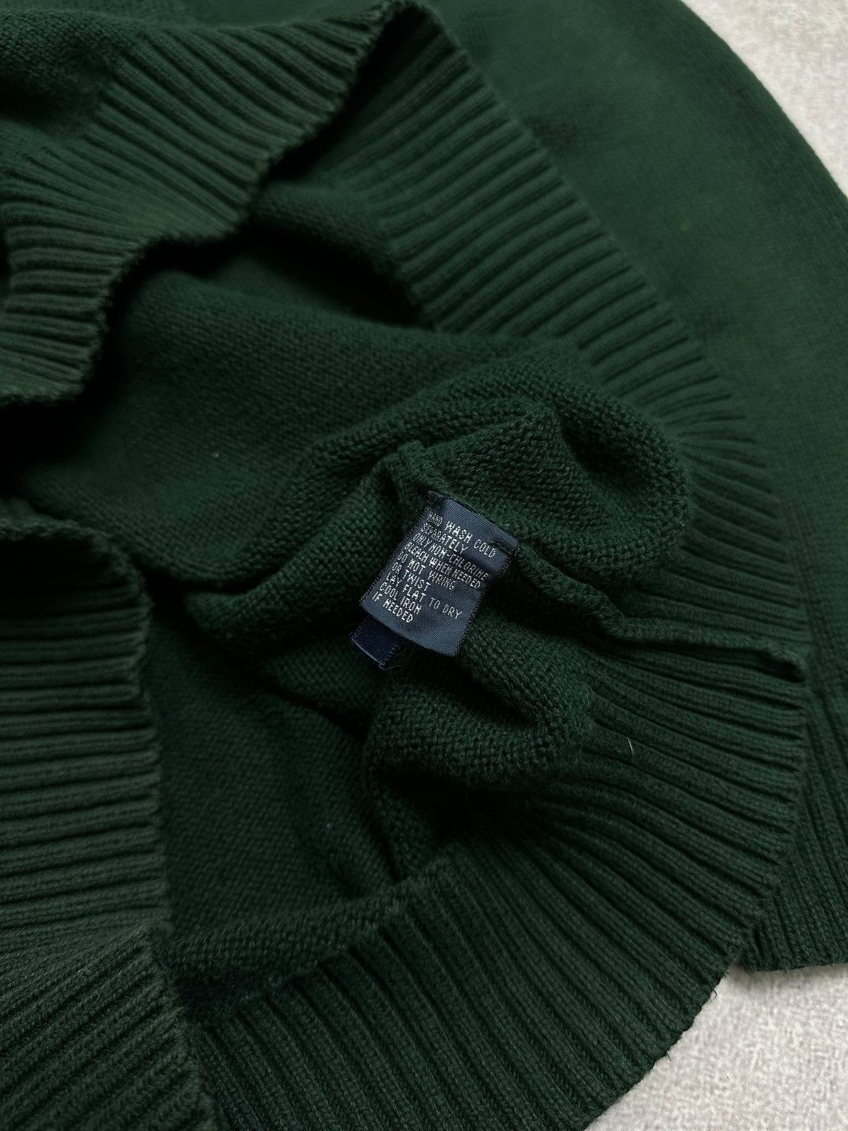 Vintage Polo Ralph Lauren Irish Green Quarter Zip Sweater L