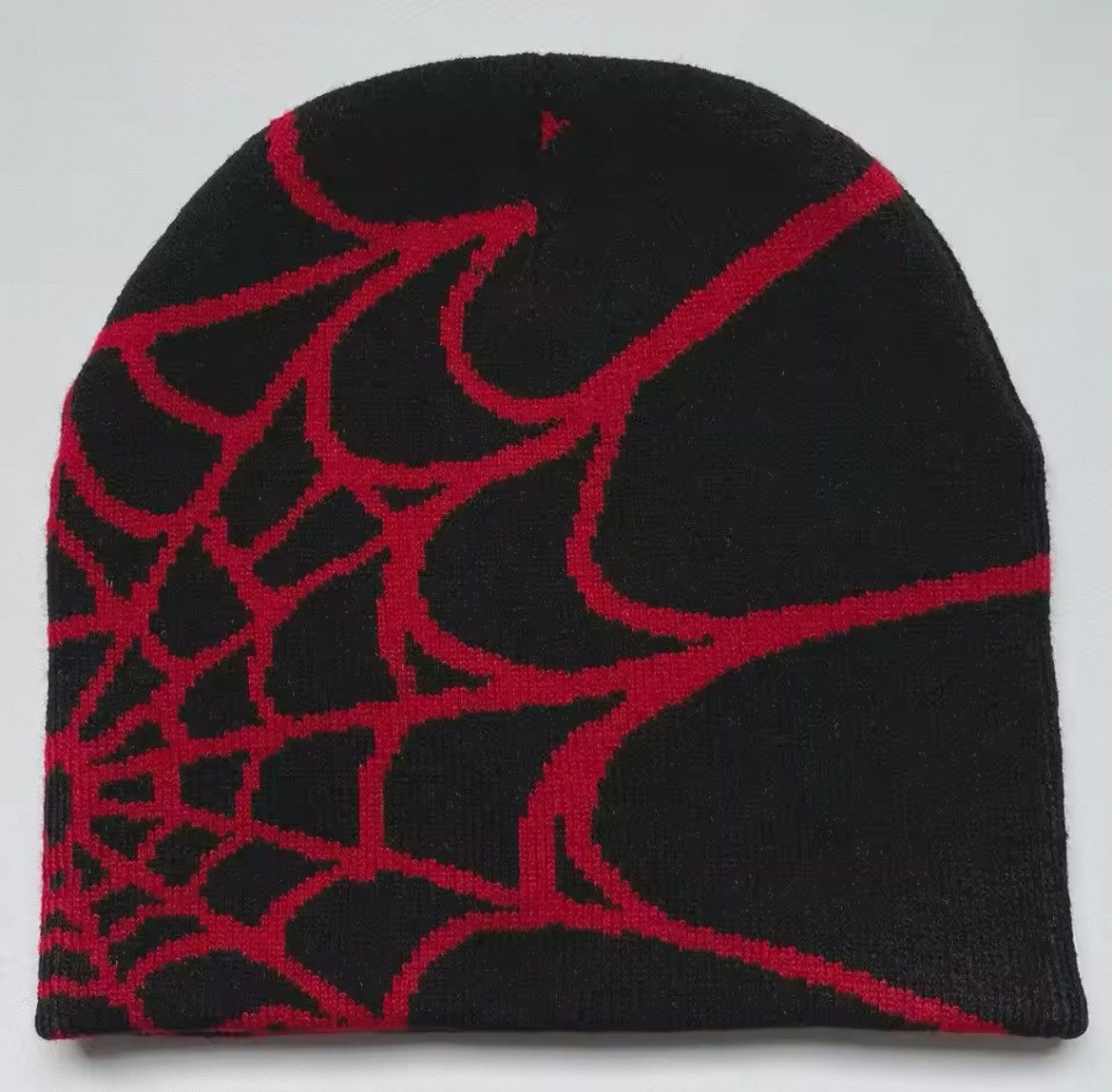 Japanese Brand × Vintage Y2K Spiderweb beanie (black red) Size ONE SIZE - 1 Thumbnail