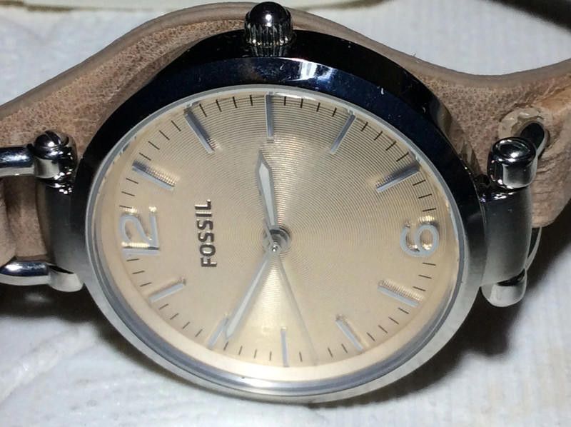 Fossil Fossil ladies beige dial leather strap watch Size ONE SIZE - 4 Thumbnail
