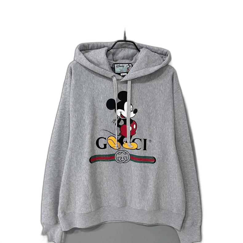 Solano Mickey Mouse Print Gray Hoody