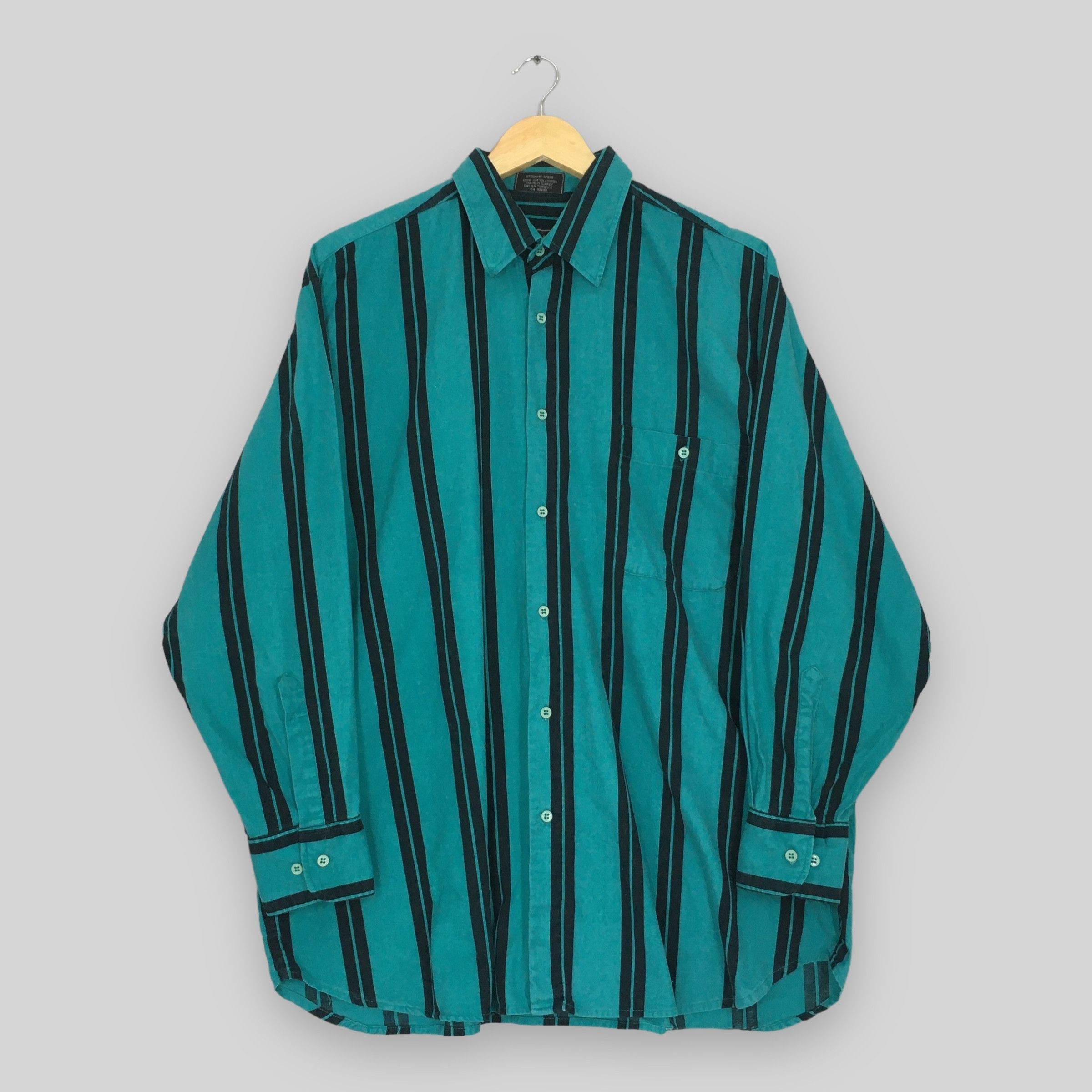 Sears × Vintage Vintage Sears Pour Homme Vertical Stripes Flannel XLarge Size US XL / EU 56 / 4 - 1 Thumbnail