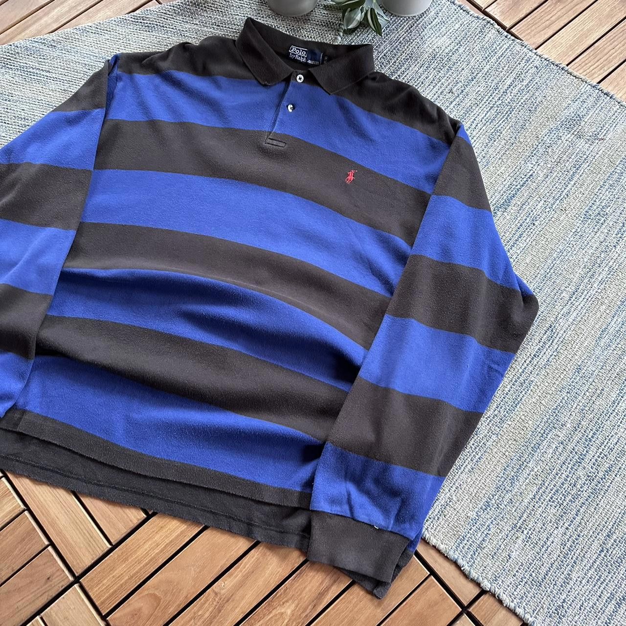 Polo Ralph Lauren Vintage Y2K Polo Ralph Lauren Striped Long Sleeve Rugby Size US XL / EU 56 / 4 - 2 Thumbnail