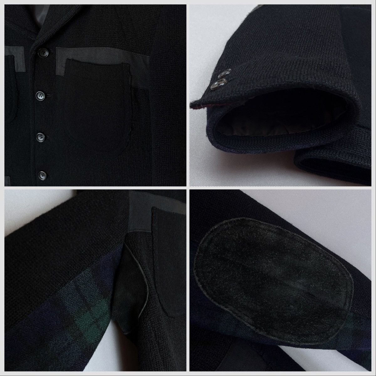 Comme des Garcons × Comme des Garcons Homme Plus × Junya Watanabe 🔥RUNWAY 2011 JUNYA WATANABE WOOL PANELED JACKET Size US L / EU 52-54 / 3 - 7 Thumbnail