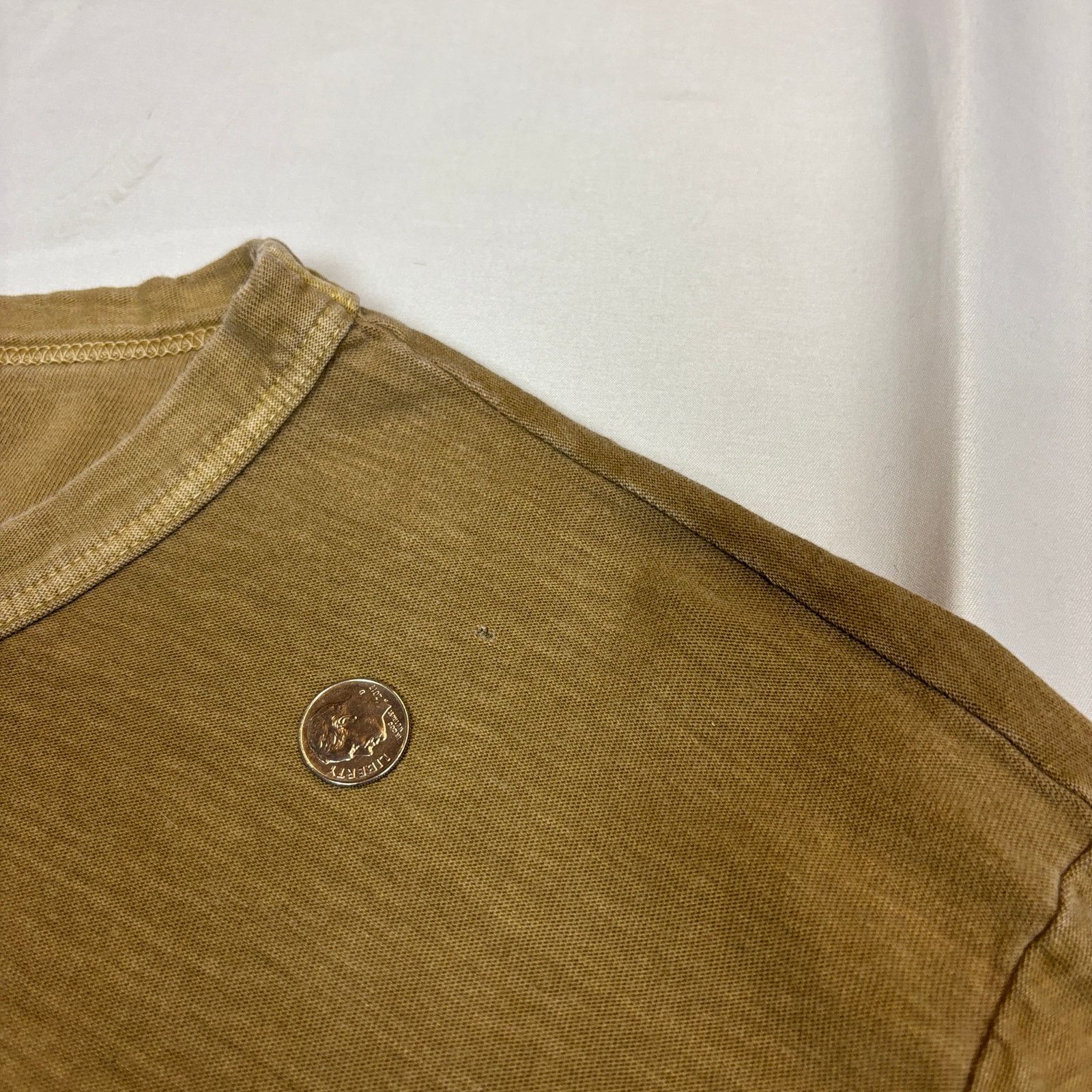 Buck Mason Buck Mason Curved Hem Slub Cotton Ringer T Shirt XXL Size US XXL / EU 58 / 5 - 9 Thumbnail