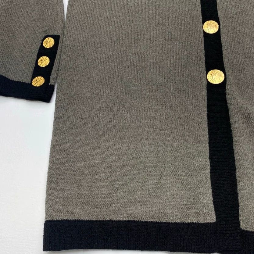 Vintage VINTAGE Beloux Cardigan Sweater Womens XL Gray Black Gold Buttons Shoulder Pads Holiday Fall Winter Spring Casual Womens Cardigan Size XL / US 12-14 / IT 48-50 - 2 Thumbnail