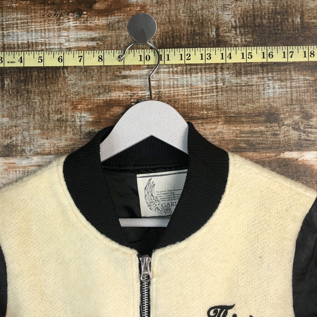 Japanese Brand Garula White Bombers varsity Jacket #A1297 Size M / US 6-8 / IT 42-44 - 4 Thumbnail