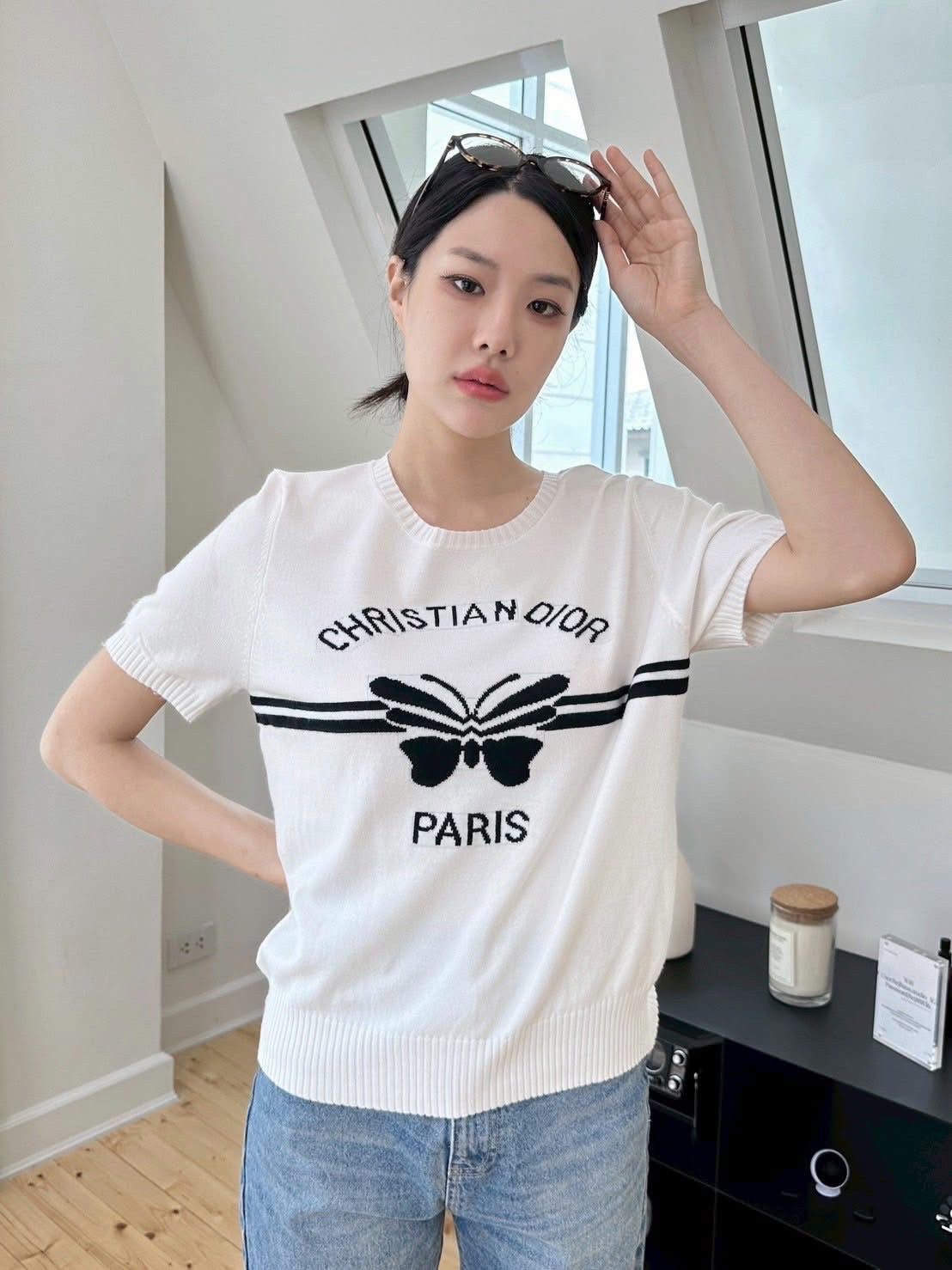 Dior Christian Dior Cashmere S/S Sweater Knitwear Size M / US 6-8 / IT 42-44 - 2 Thumbnail