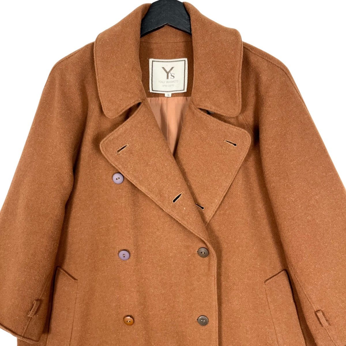 Yohji Yamamoto Vintage 80s Yohji Yamamoto Y’s Wool Coat Size L / US 10 / IT 46 - 2 Thumbnail