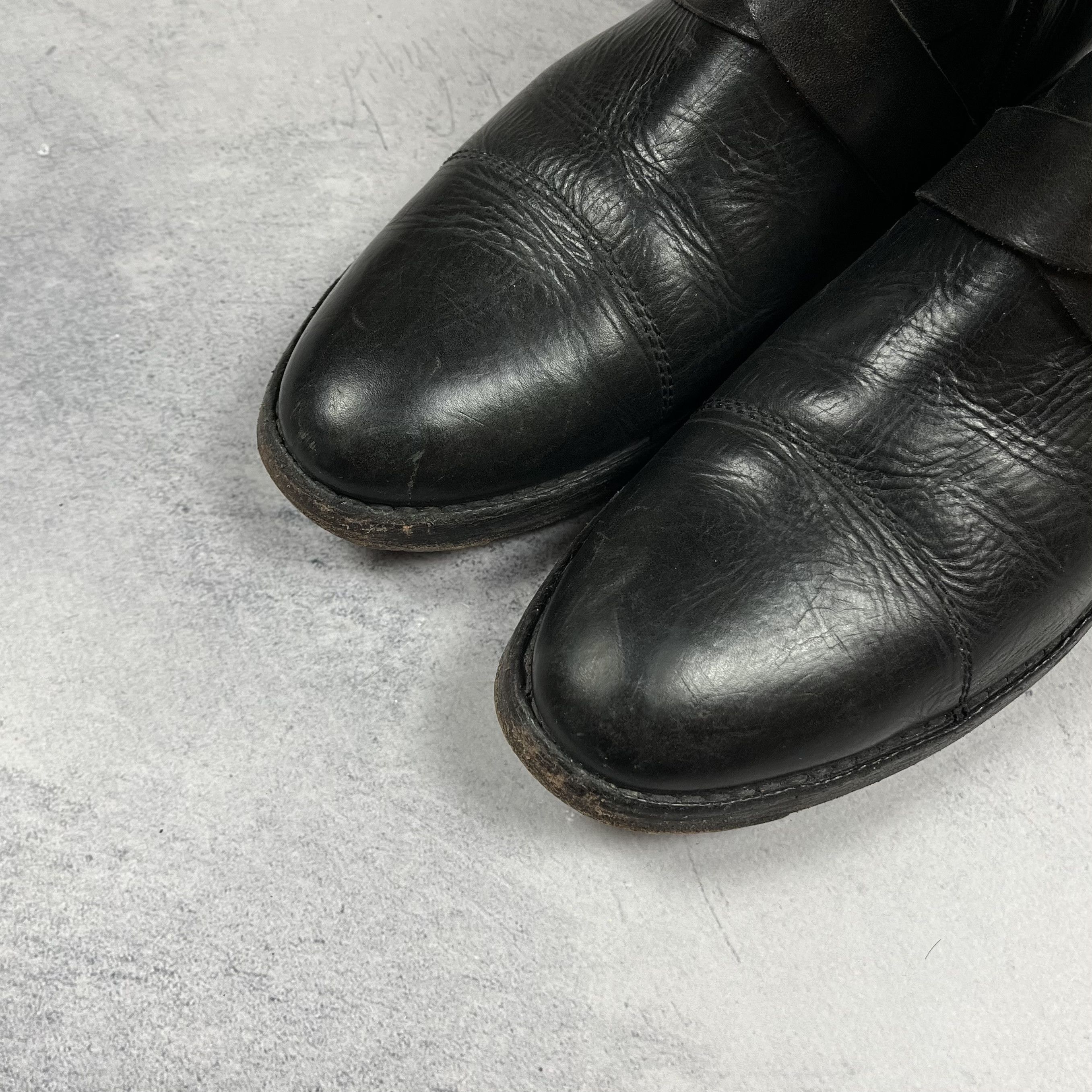 MoMA Ladies MoMA Avant-Garde Black Leather Chelsea Boots Size US 7 / IT 37 - 6 Thumbnail