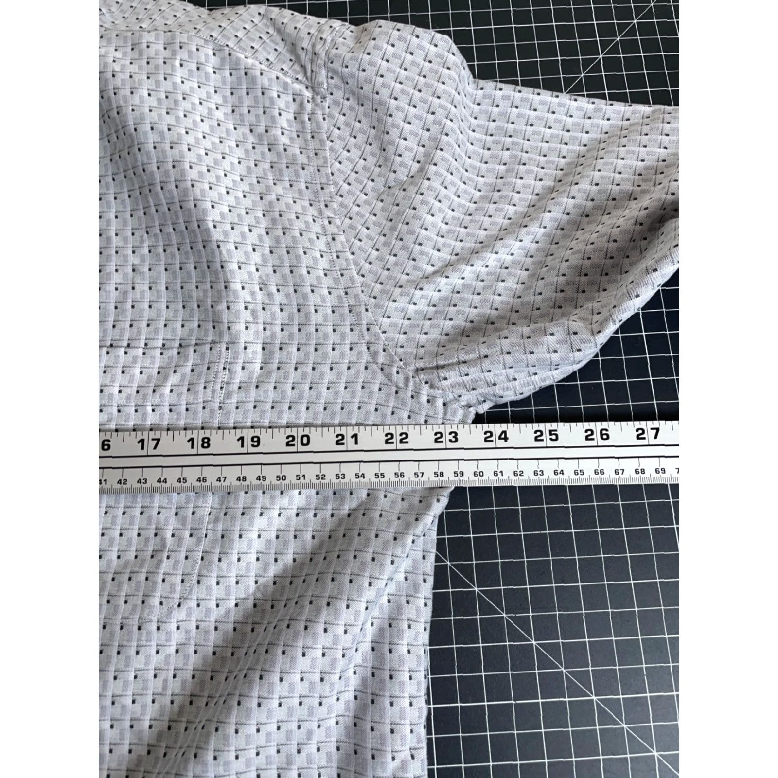 Zanella VINTAGE Zanella Men's Shirt Long Sleeve Cotton Geometric Pattern Collared XL Gray Italy Fall Winter Size US XL / EU 56 / 4 - 5 Thumbnail