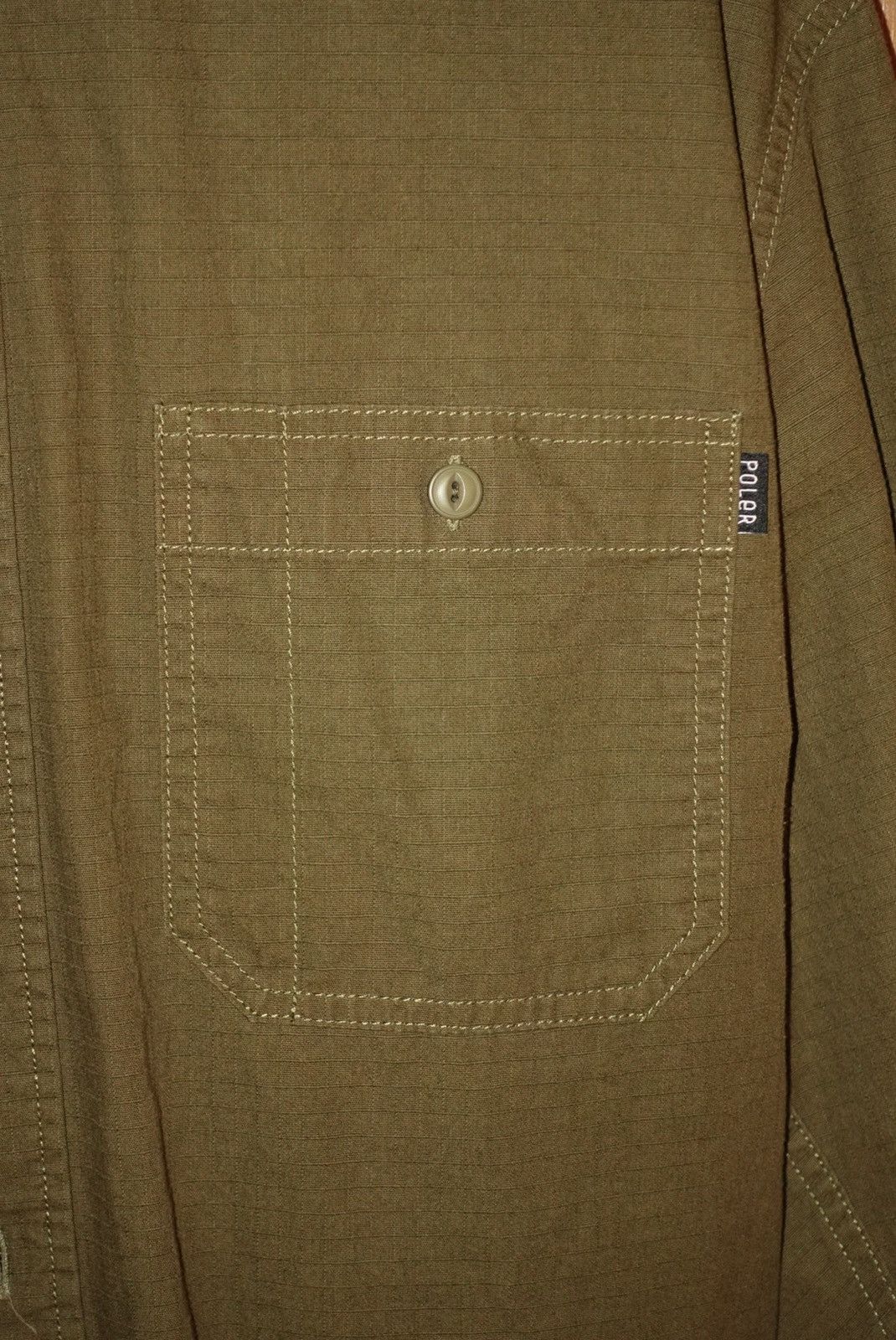 Poler Poler Stuff men’s green button up shirt woven casual fishing Size US L / EU 52-54 / 3 - 3 Thumbnail