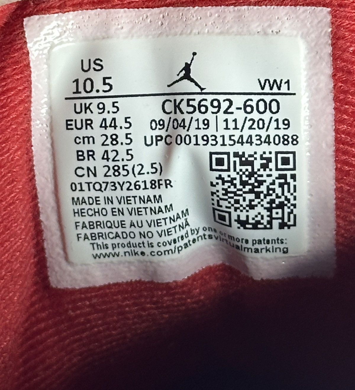Jordan Brand Size 10.5 - Jordan 3 Retro SE Unite Fire Red Cement Size US 10.5 / EU 43-44 - 7 Thumbnail
