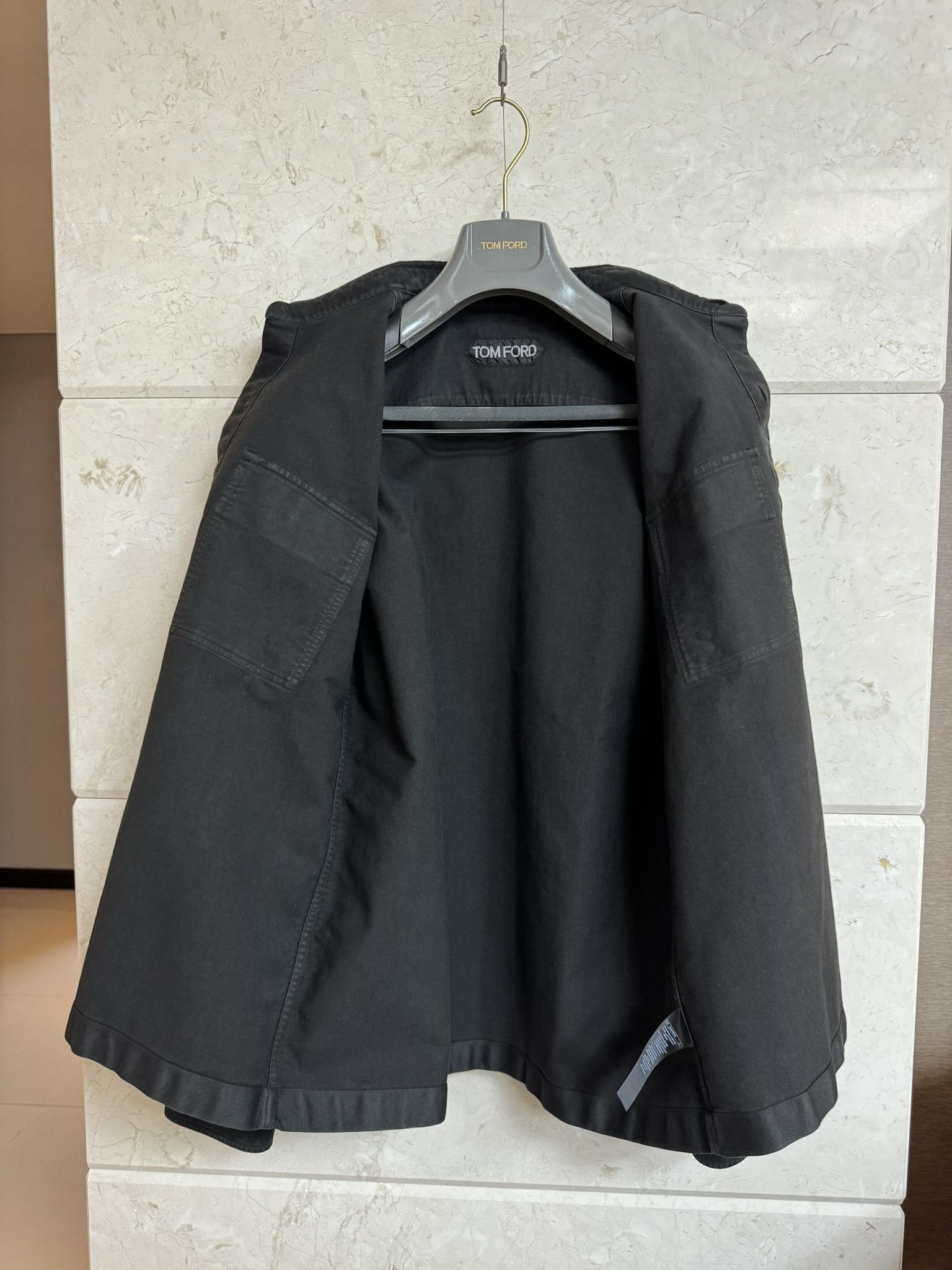 Tom Ford Tom Ford / Cotton Military Shirt Black / 2​ Size US M / EU 48-50 / 2 - 5 Thumbnail