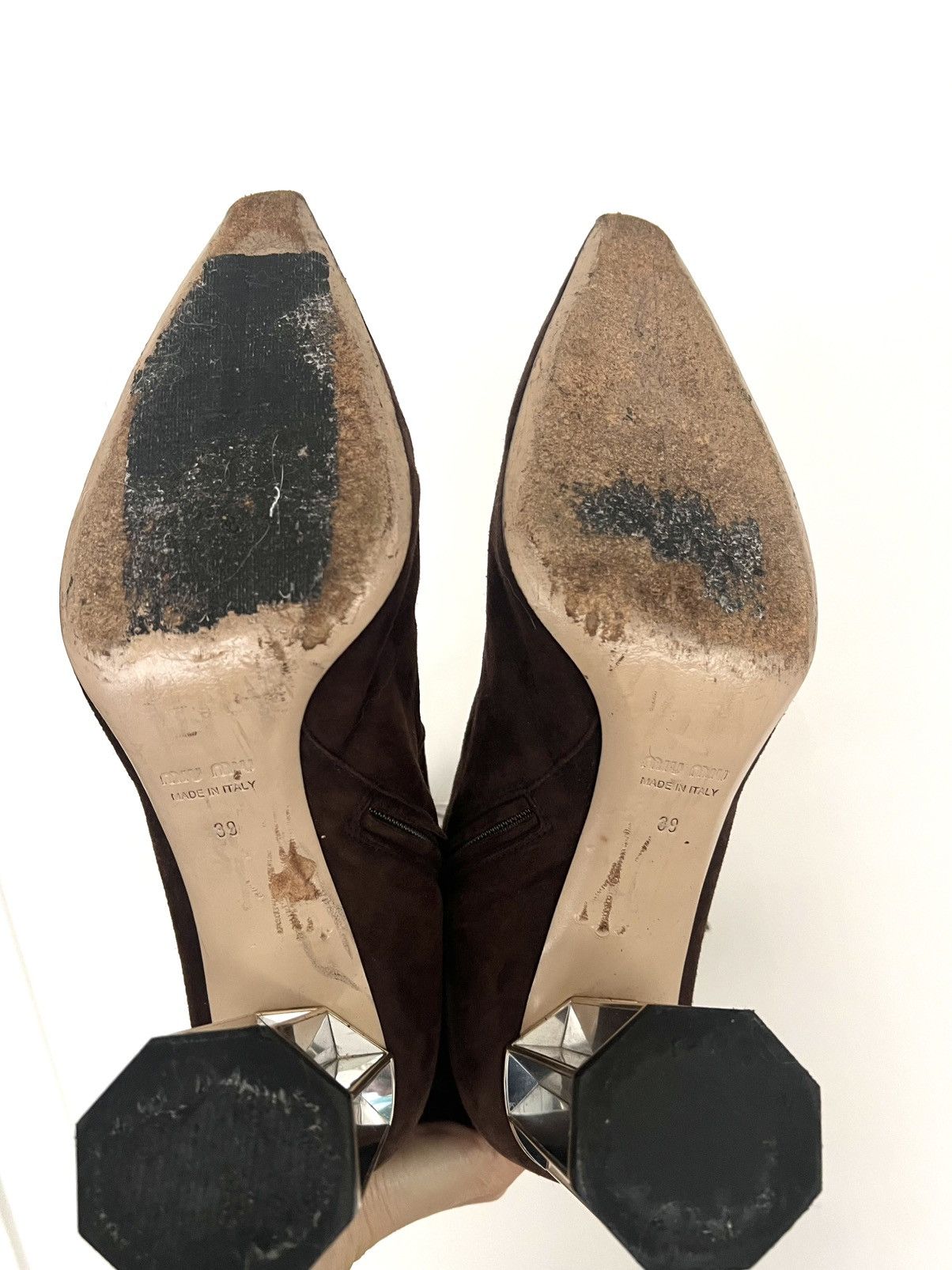 Miu Miu Brown Suede Miu Miu Boots – Size 39 – Good Condition Size US 8 / IT 38 - 9 Thumbnail