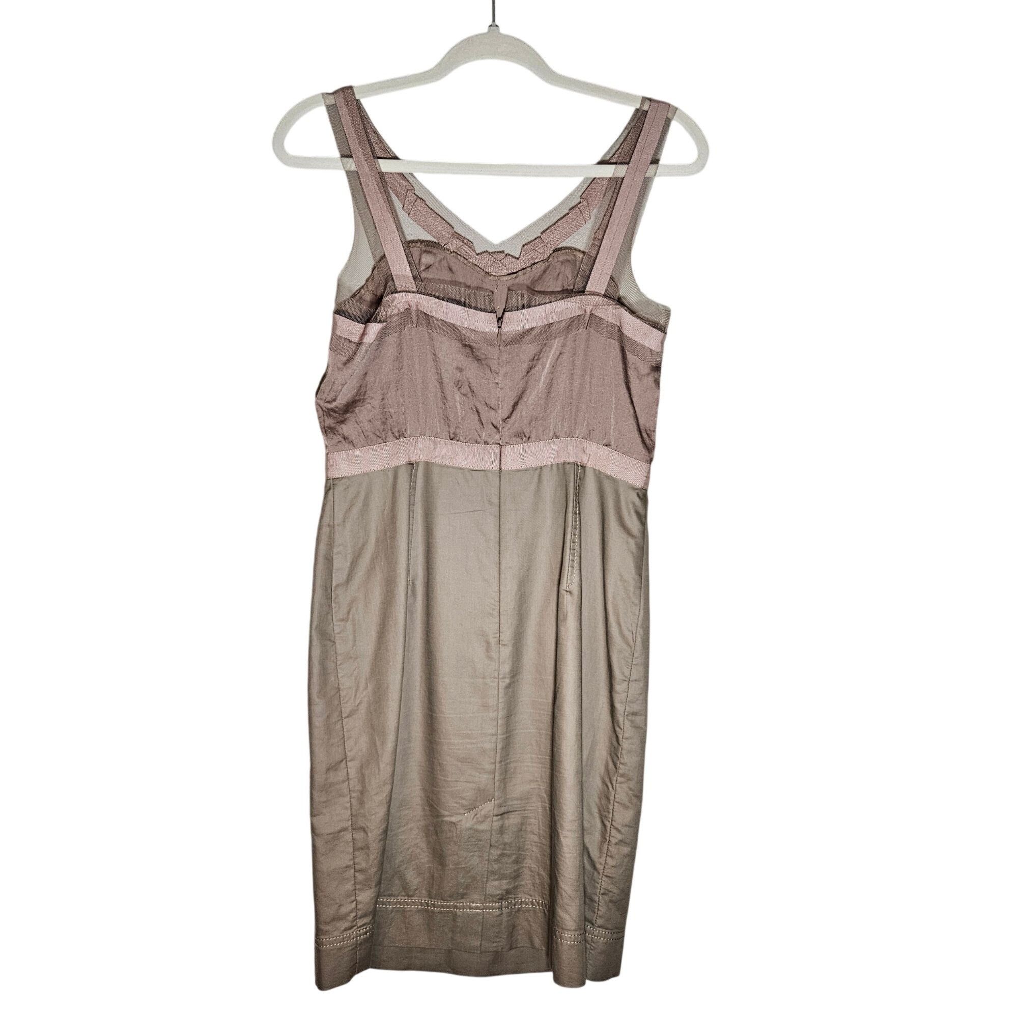 Other Loft Women's Brown & Taupe Sleeveless Sheath Dress 2 Size XS / US 0-2 / IT 36-38 - 7 Thumbnail