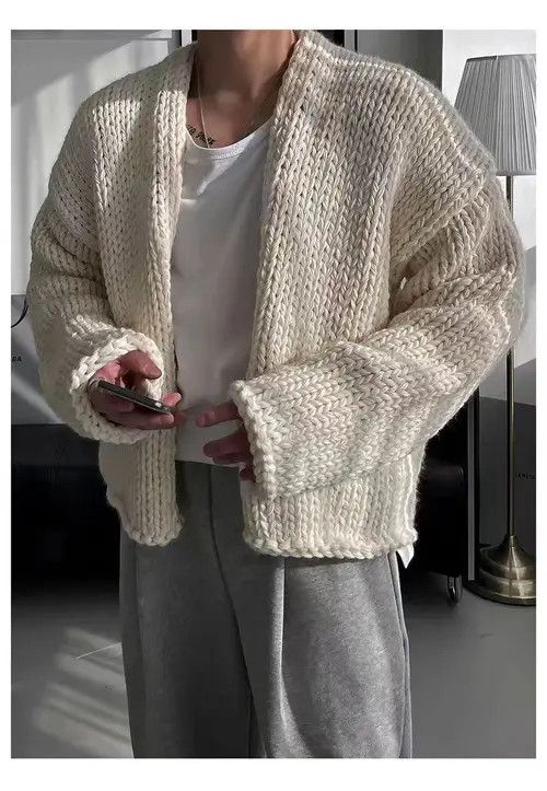 Japanese Brand Vintage Beige Loose Casual M Knit Sweater Jacket Size US M / EU 48-50 / 2 - 3 Thumbnail