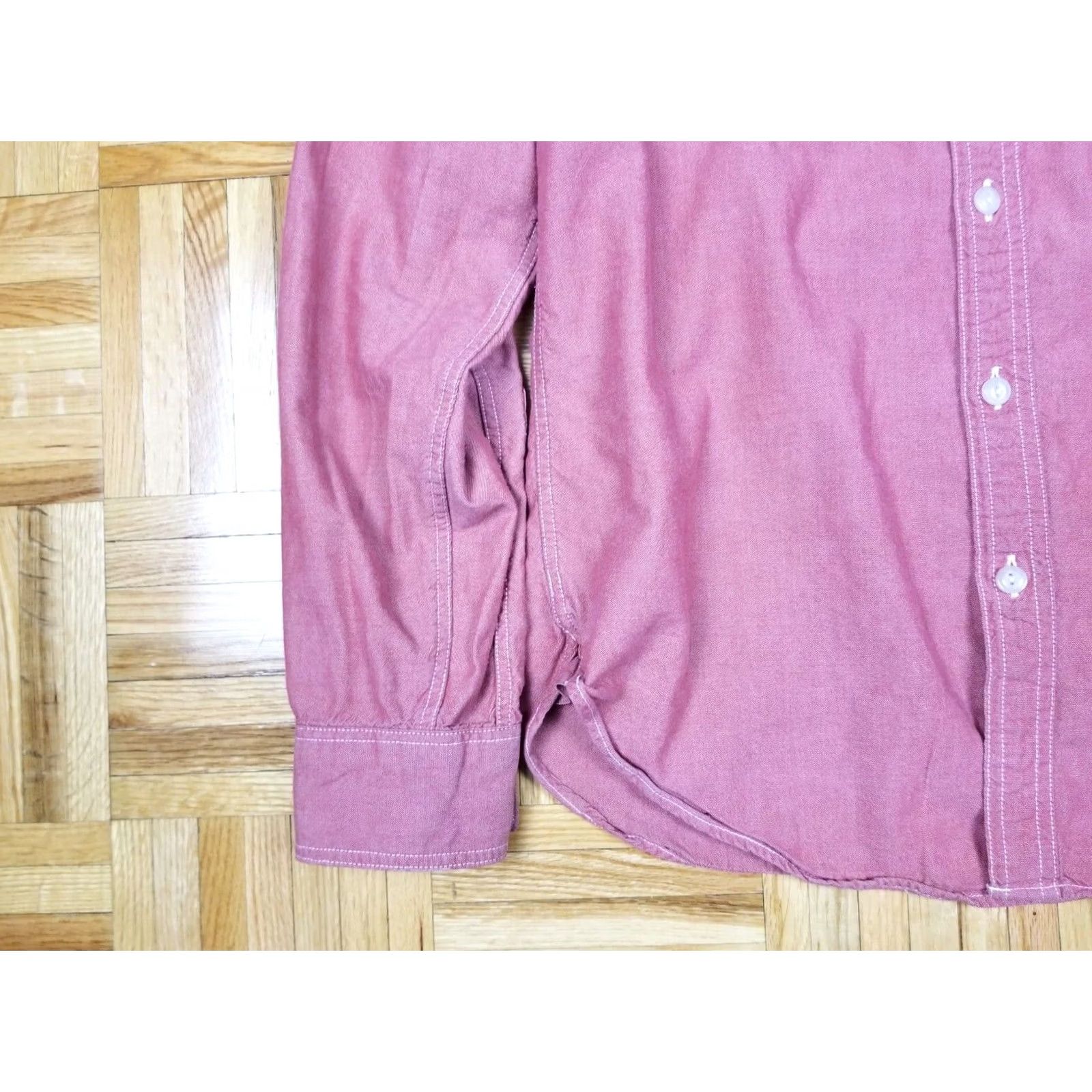J.Crew VINTAGE J.CREW CHAMBRAY CHIN STRAP WORK SHIRT M SHIRT RED BUTTON 30' STYLE GUSSET Mens Size US M / EU 48-50 / 2 - 5 Thumbnail