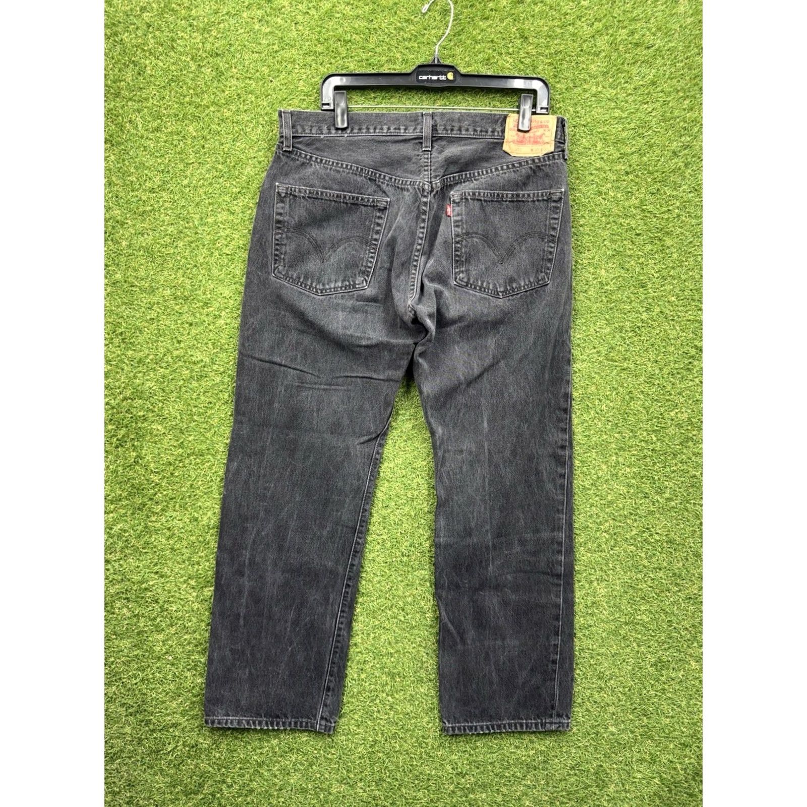 Levi's VINTAGE Levi's 501 Jeans Mens 36x30 Black Button Fly Straight Leg Casual Work Size US 36 / EU 52 - 2 Thumbnail