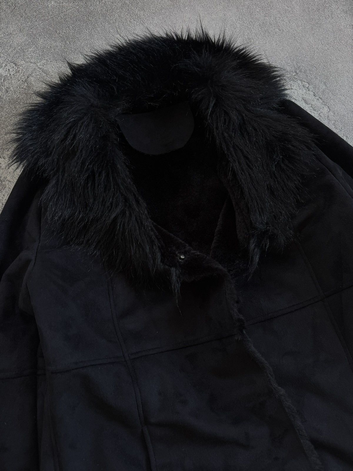 Miss Sixty Retro Fur Faux black jacket coat if six was nine y2k L.G.B. Size XL / US 12-14 / IT 48-50 - 2 Thumbnail