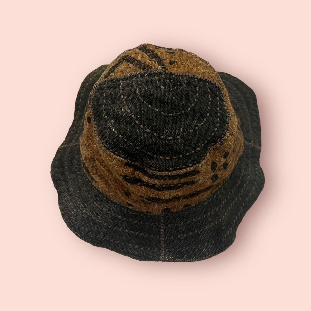 Japanese Brand RARE VINTAGE JAPAN SASHIKO STICHES BUCKET HAT Size ONE SIZE - 5 Thumbnail