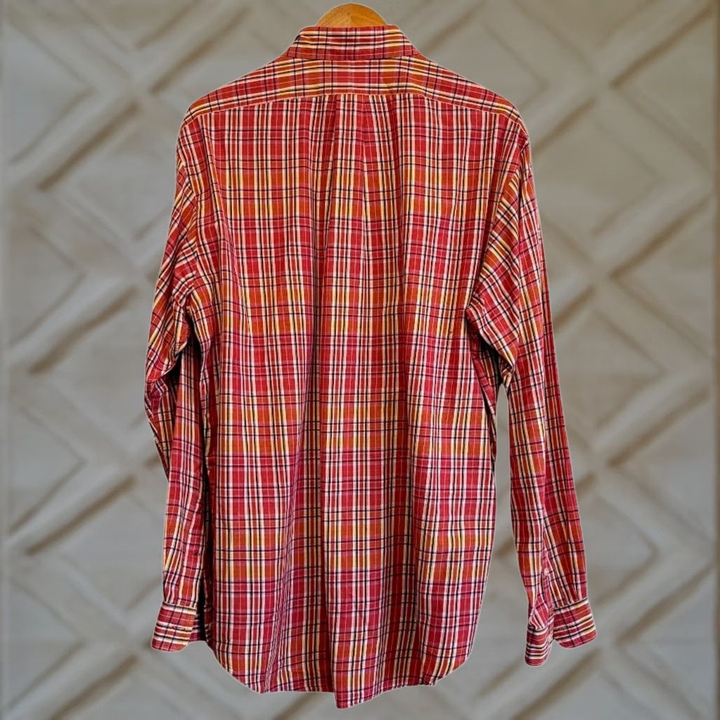 Ralph Lauren VINTAGE Polo Ralph Lauren Shirt Plaid Long Sleeve Button-Down M Men Red Size US M / EU 48-50 / 2 - 1 Thumbnail